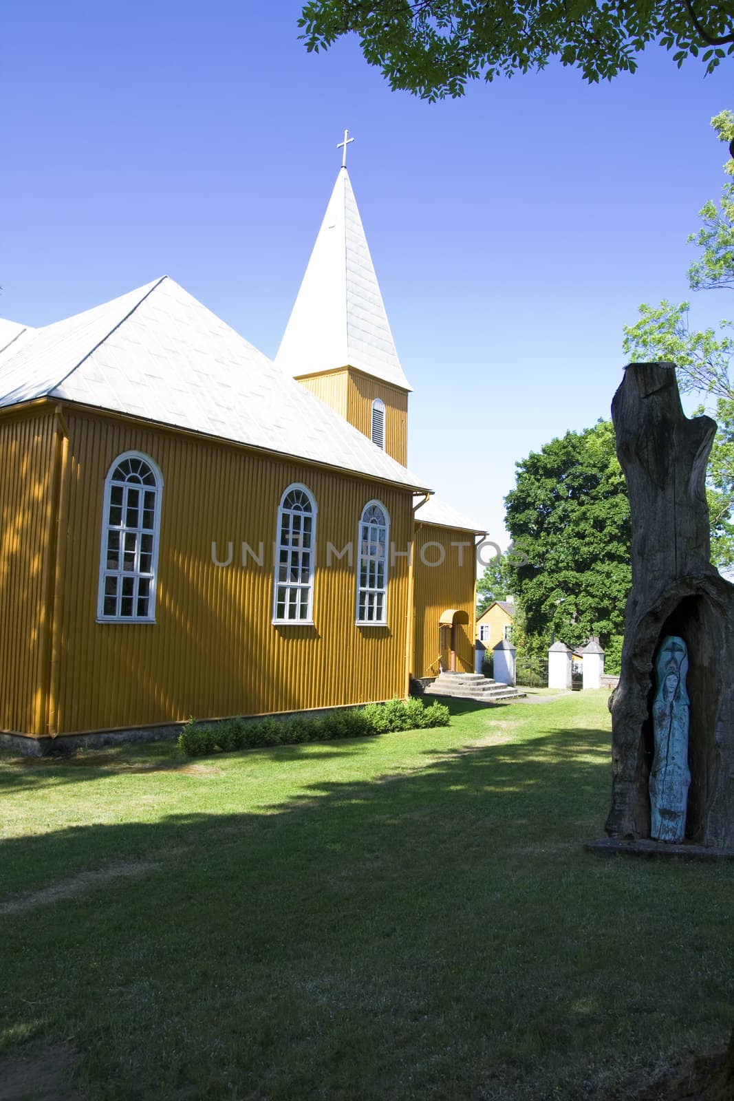 Old wooden catolic church. Shot from Lithuania. See more shots in my portfolio