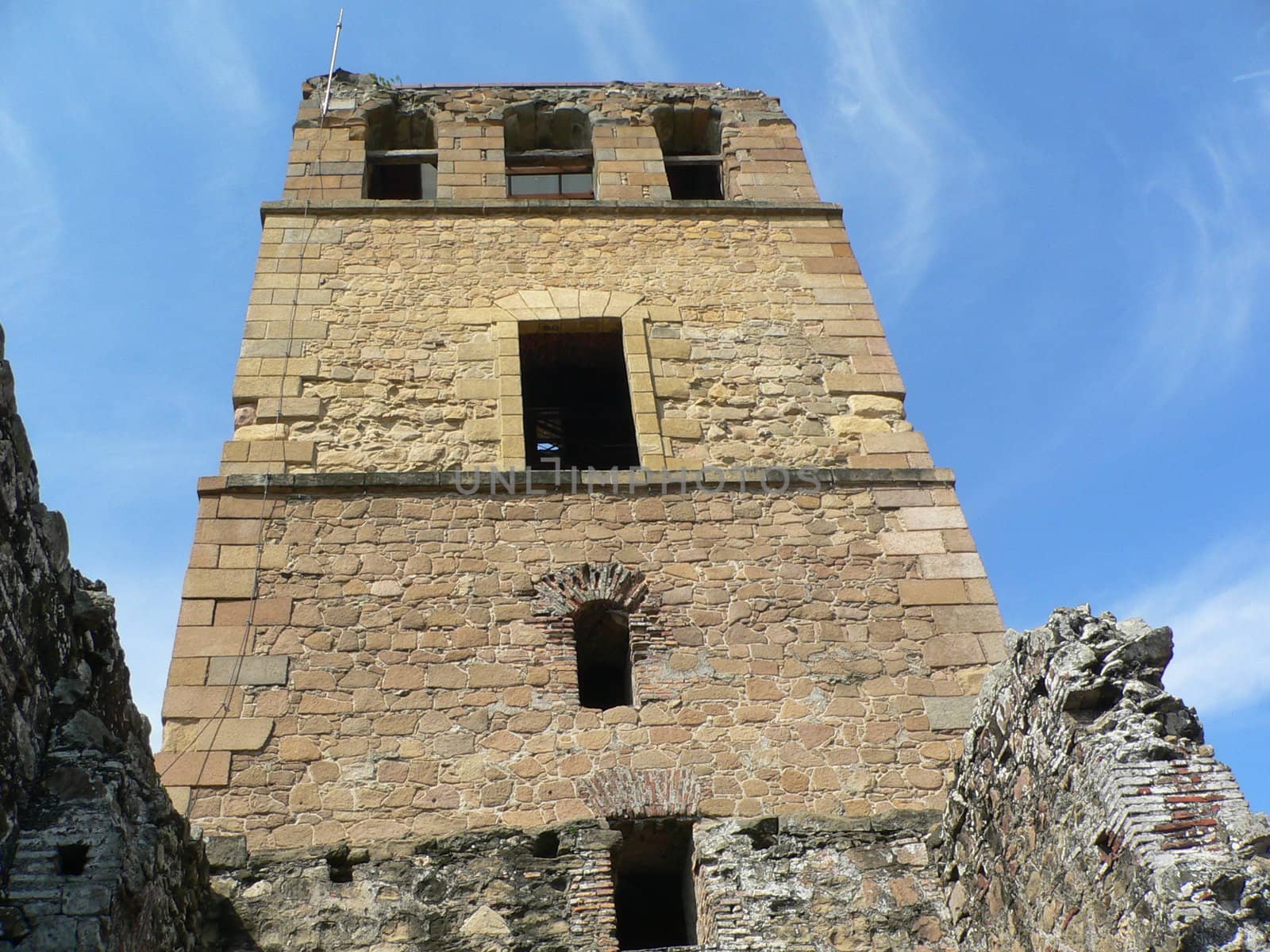 Photo of the church tower at the old city of Panama