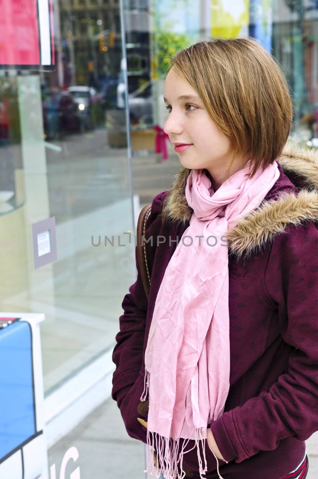 Teenage girl shopping by elenathewise