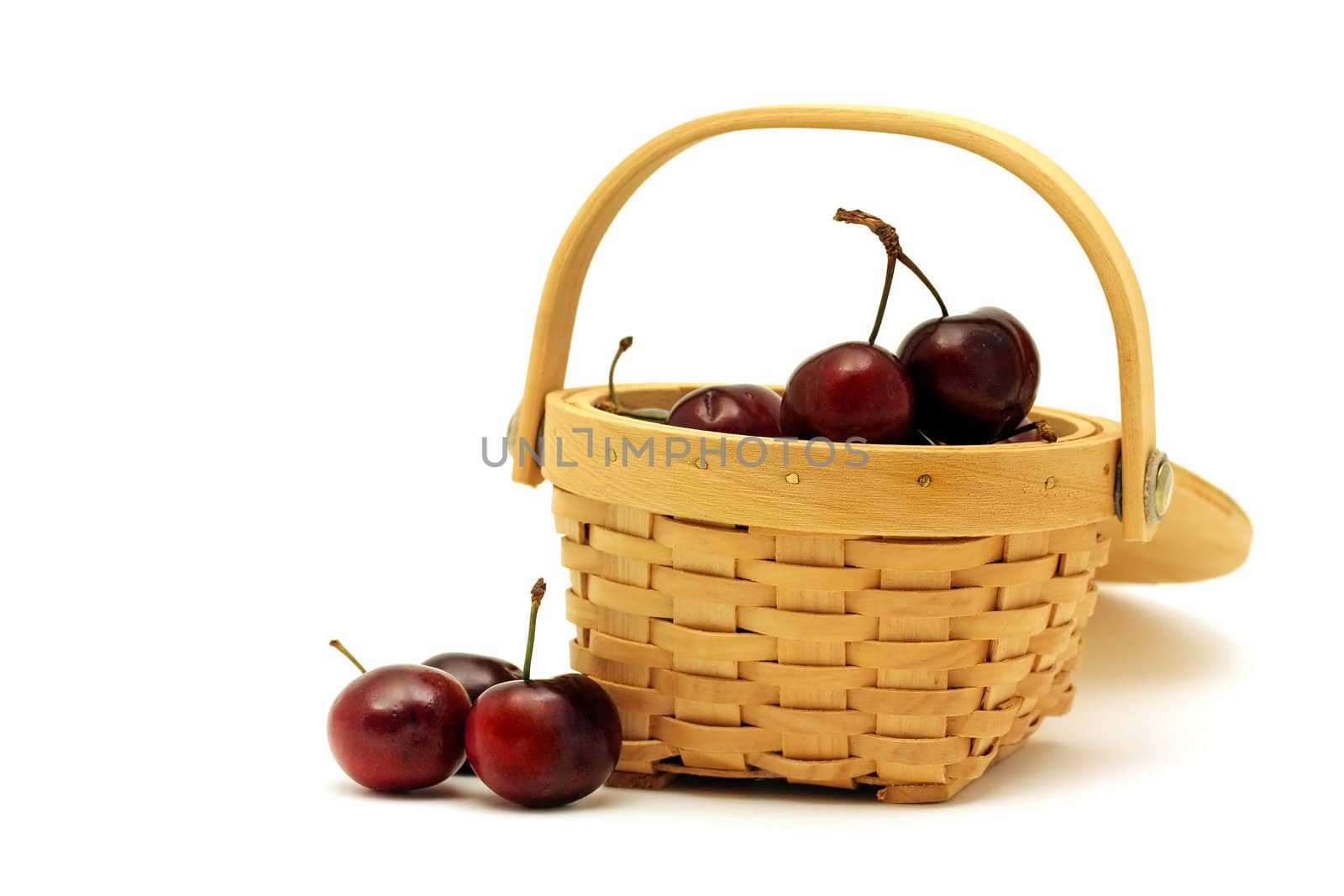 Basket full of cherries by Hbak