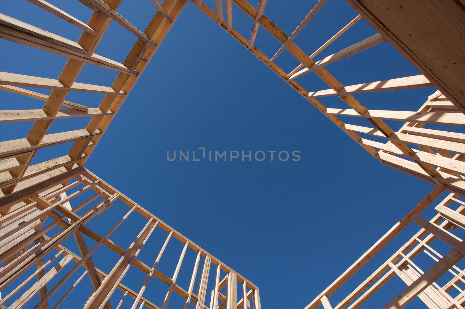 Construction Home Framing Abstract by Feverpitched