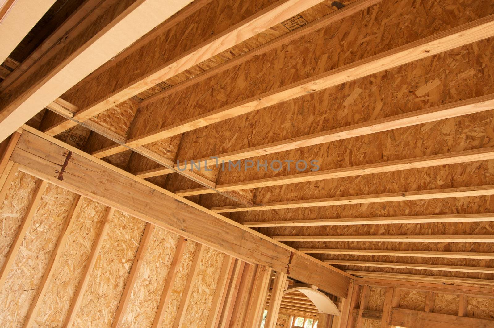 Construction Home Framing Abstract by Feverpitched