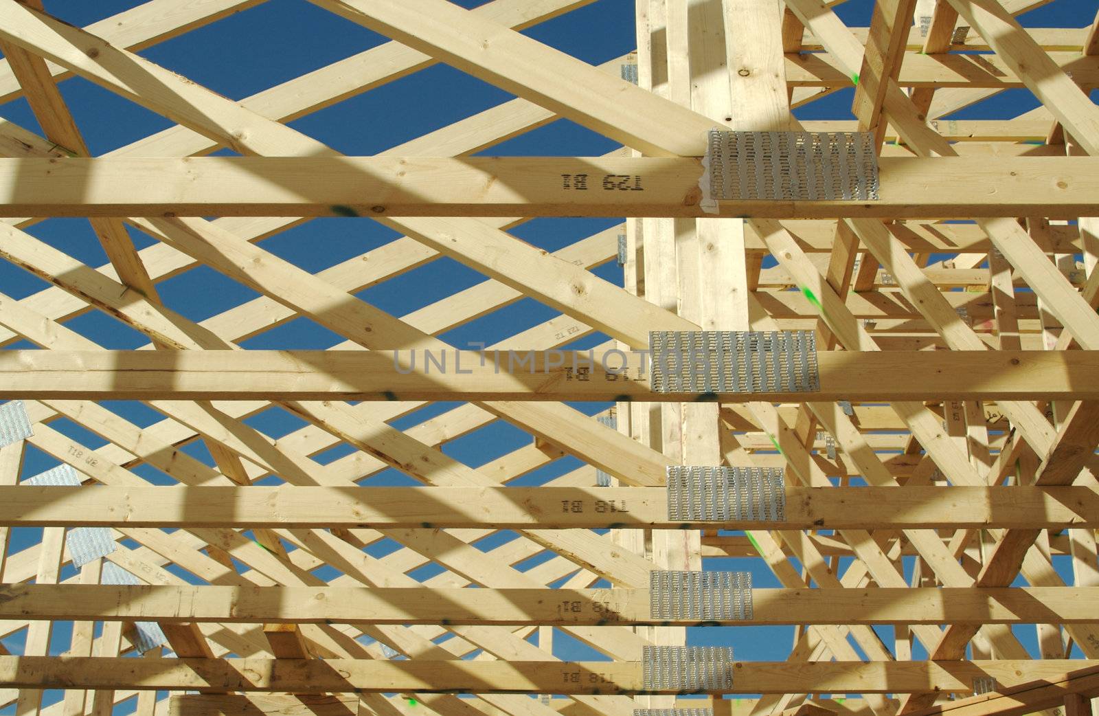 Construction Home Framing Abstract by Feverpitched