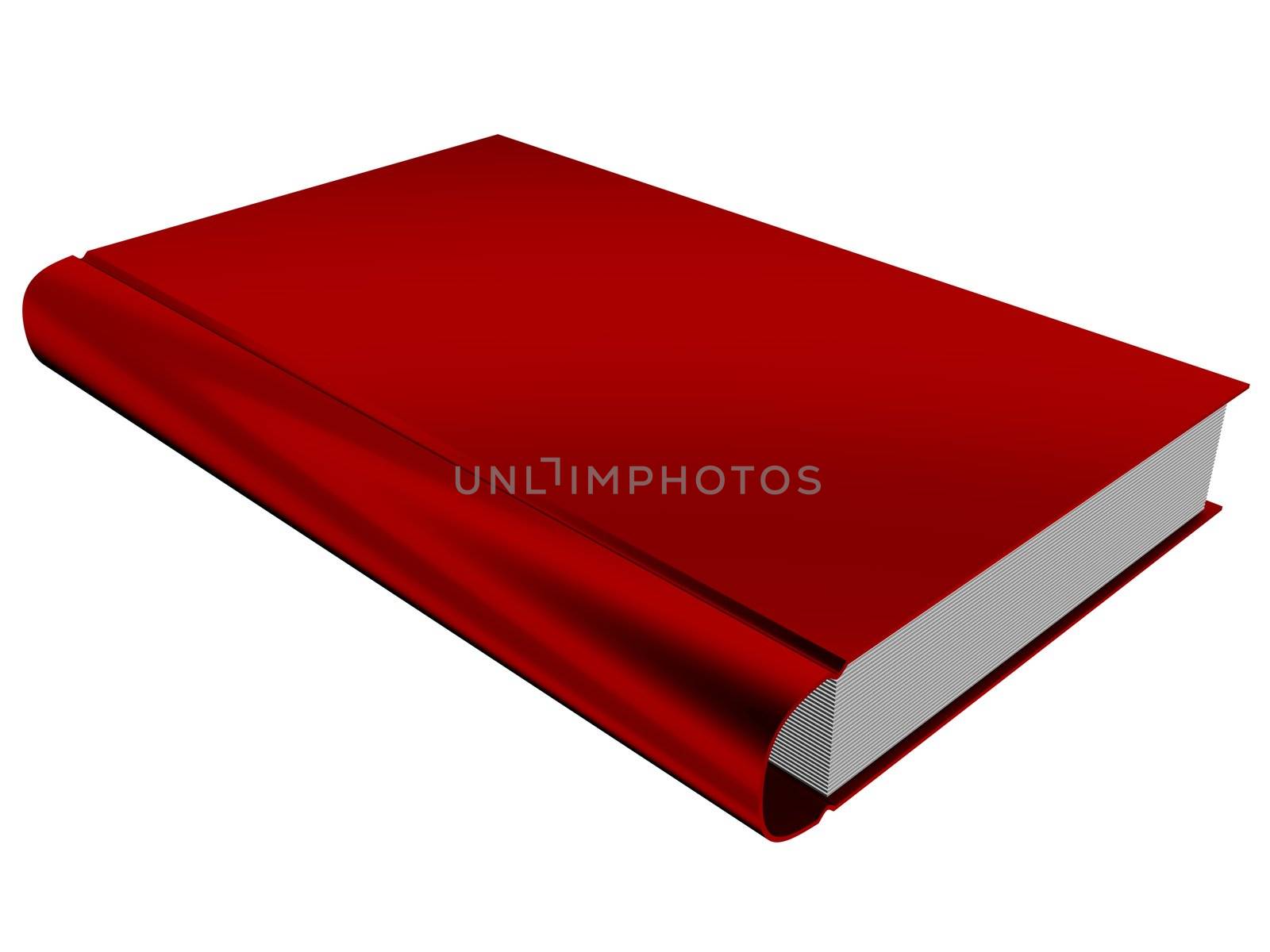 The isolated illustration of the book. 3D image.