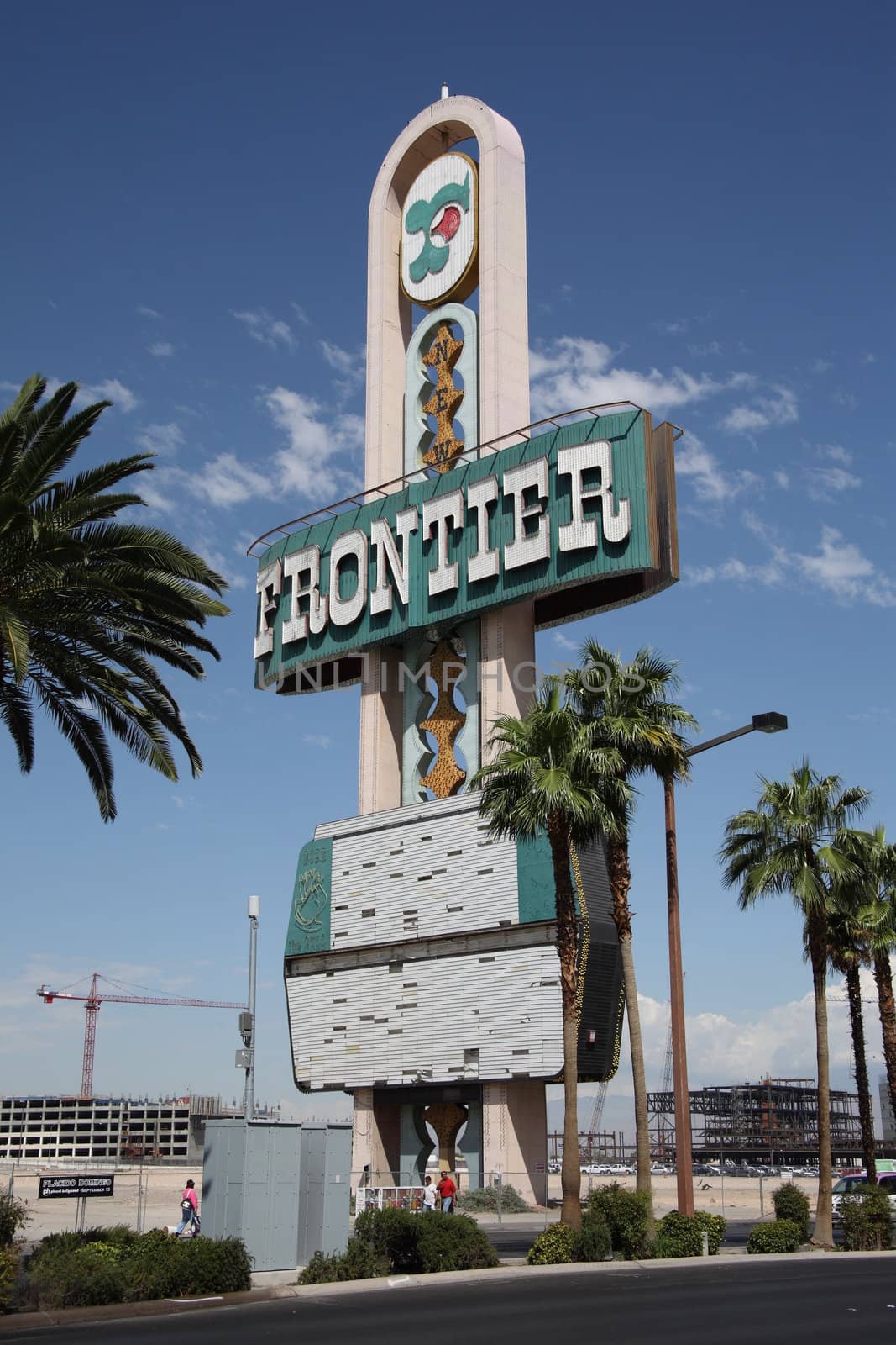 Old Sign from demolished Frontier Hotel on the strip in Las Vegas