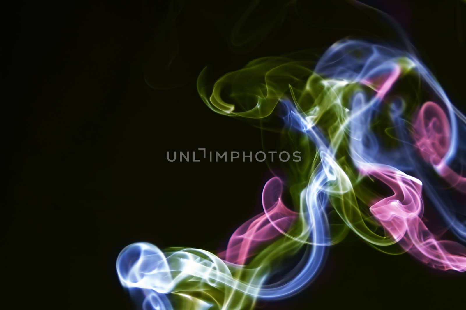 Multi-coloured smoke