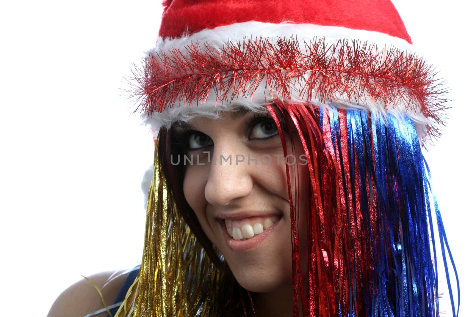 christmas girl, isolated on white