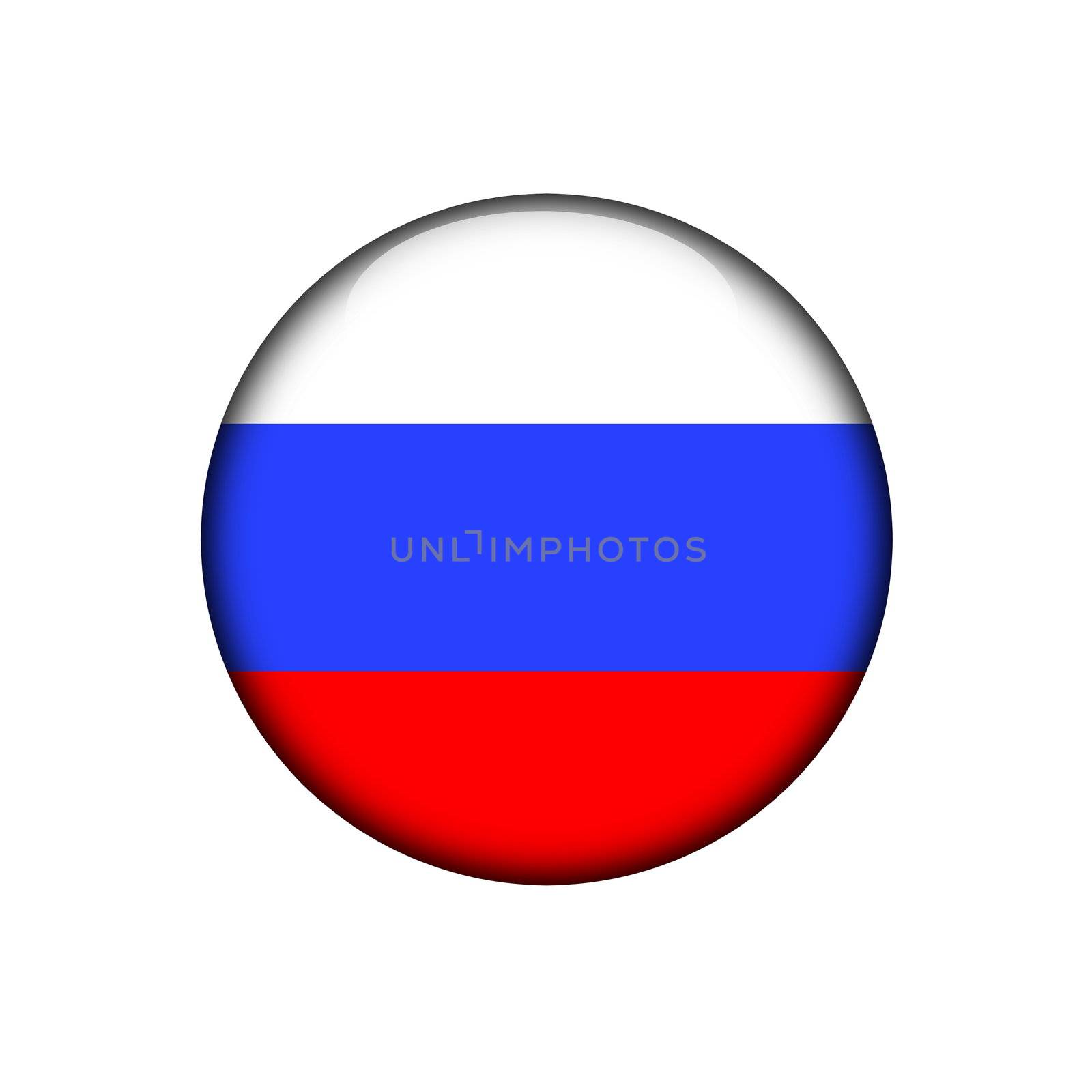 russia button flag sign or badge for website