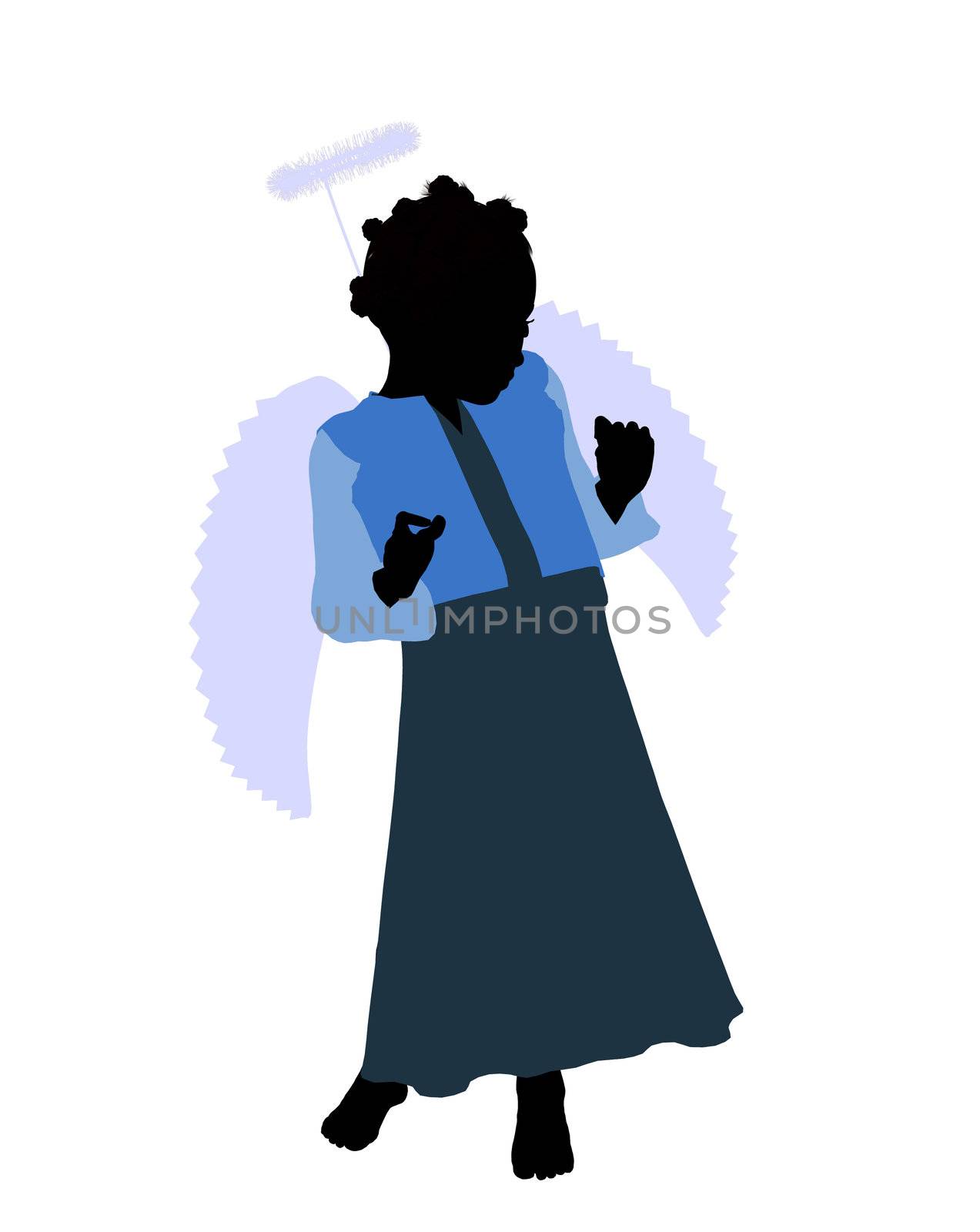 Nativity art illustration silhouette on a white background