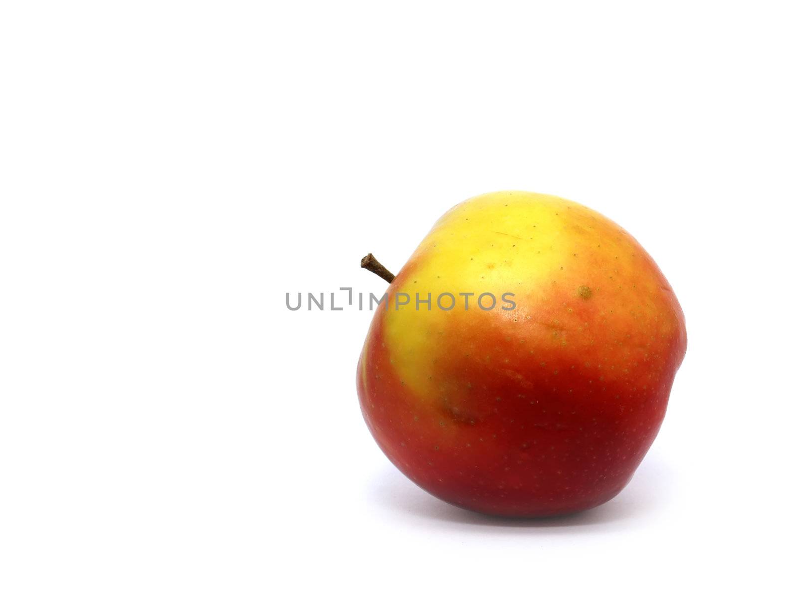 An apple variety called Montuan, isolated on white.