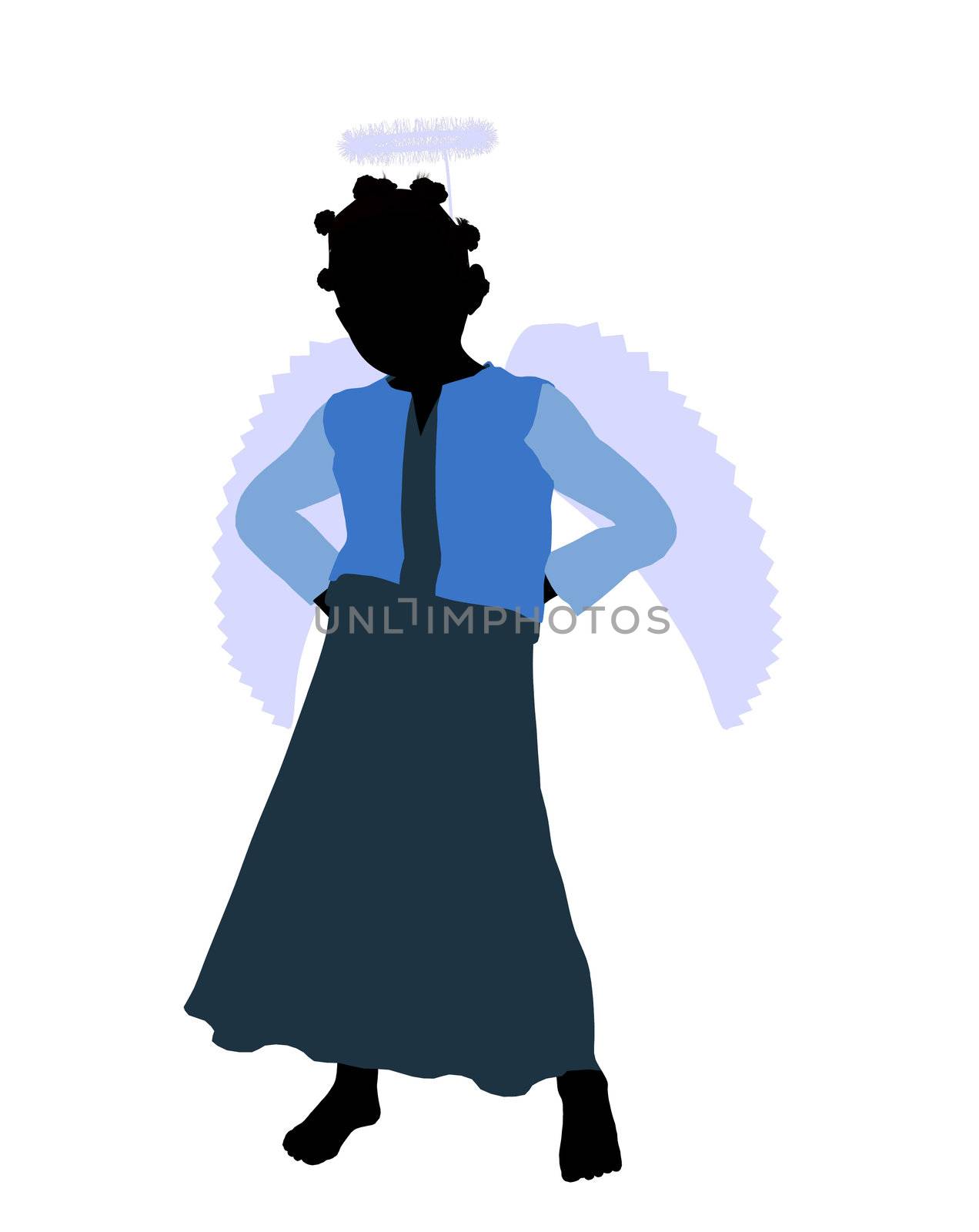 Nativity art illustration silhouette on a white background