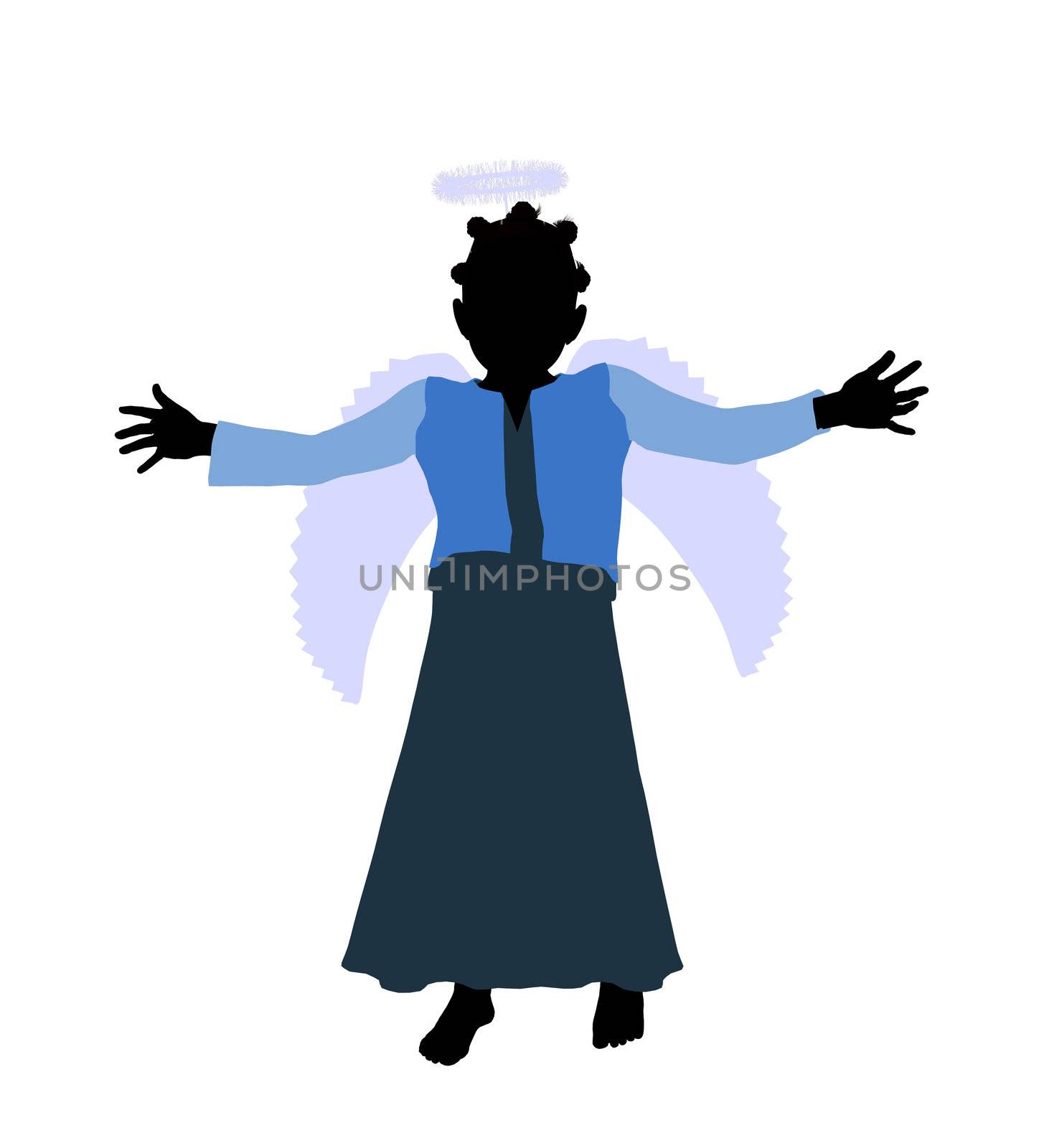 Nativity art illustration silhouette on a white background