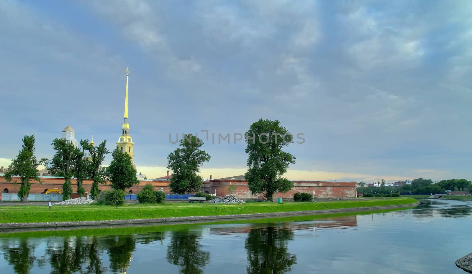 Cathedral of Saint Peter and Pavel. Reflexion in the Neva