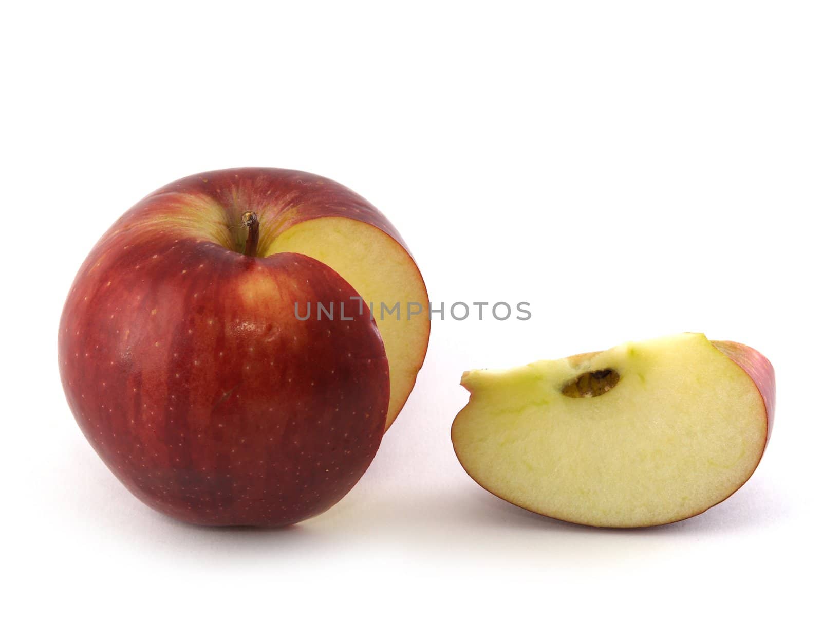 An apple variety called Red Cheaf isolated on white.
