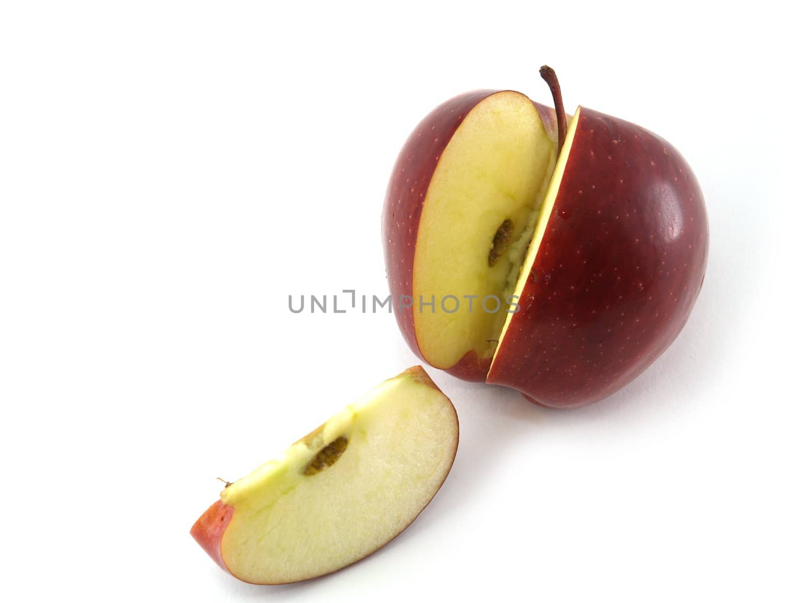 An apple variety called Red Cheaf isolated on white.
