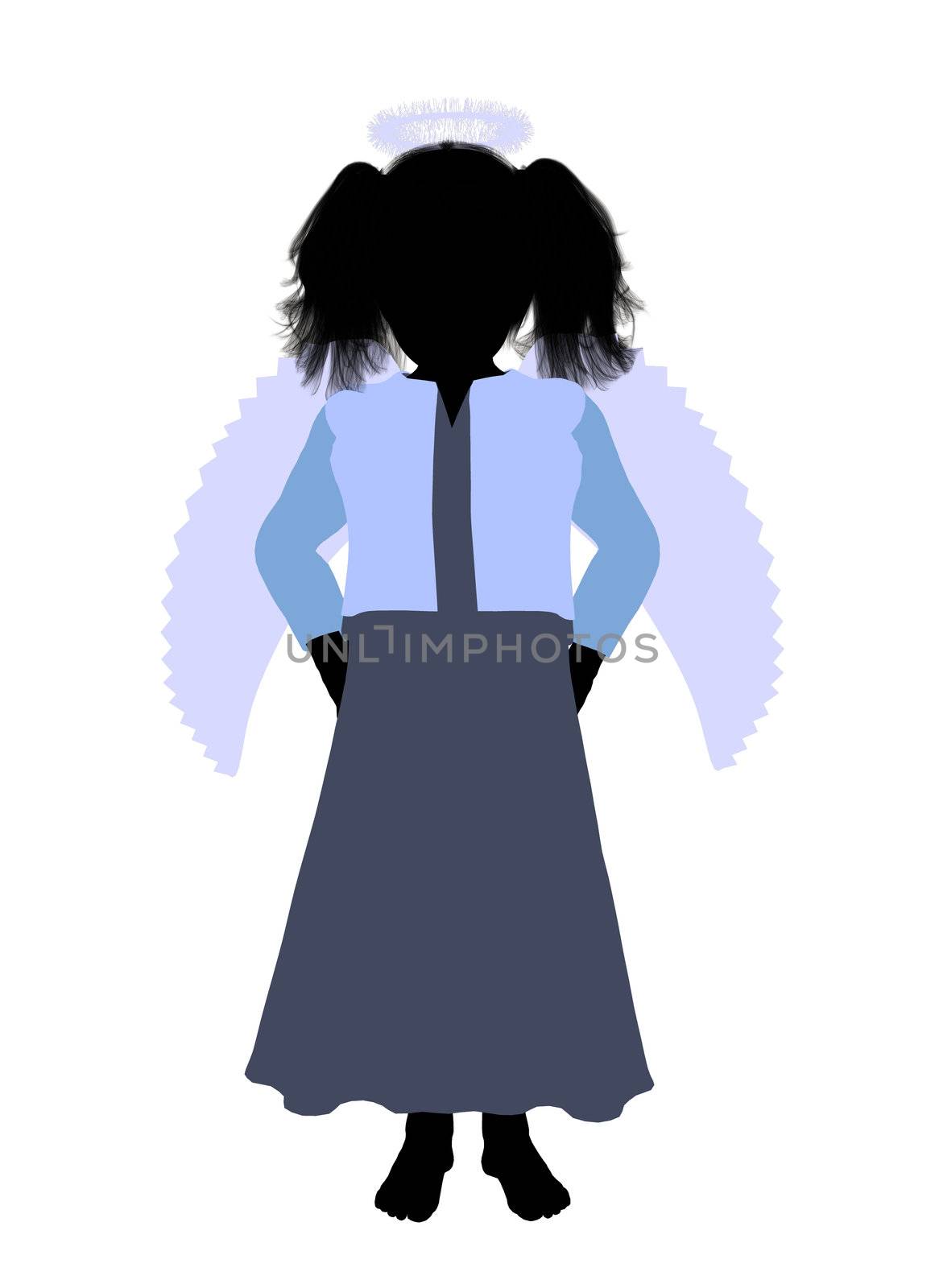 Nativity art illustration silhouette on a white background
