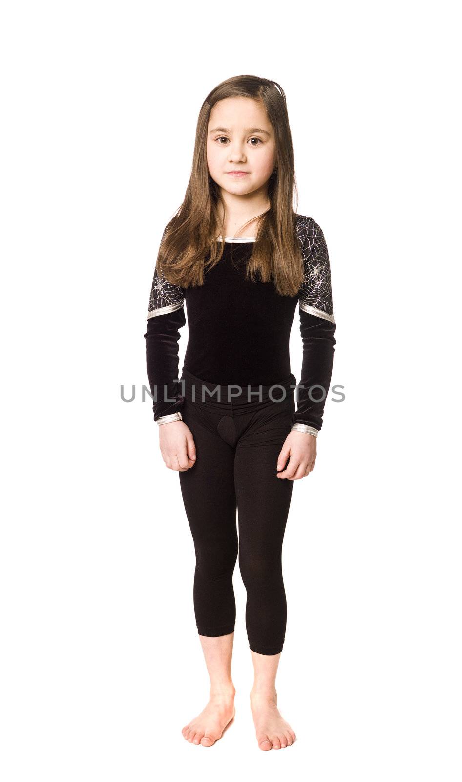 Young girl doing gymnastics by gemenacom