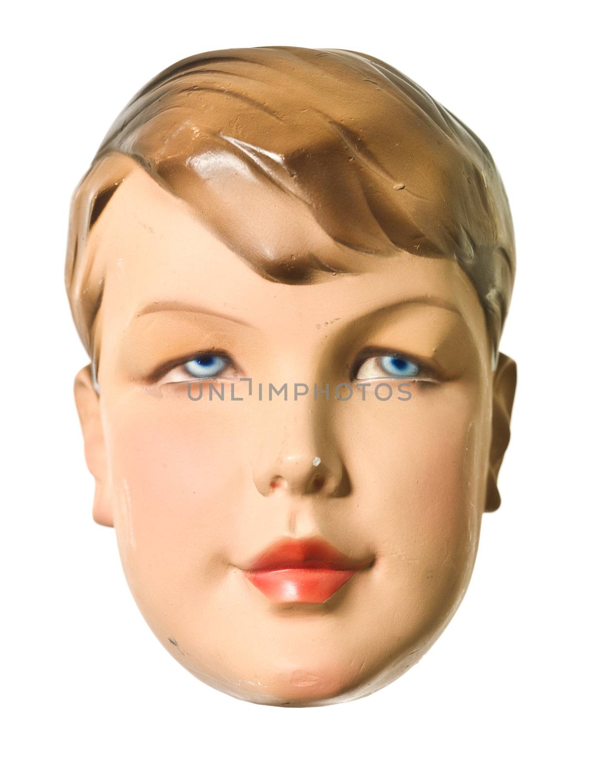 Child mannequin isolated on white background