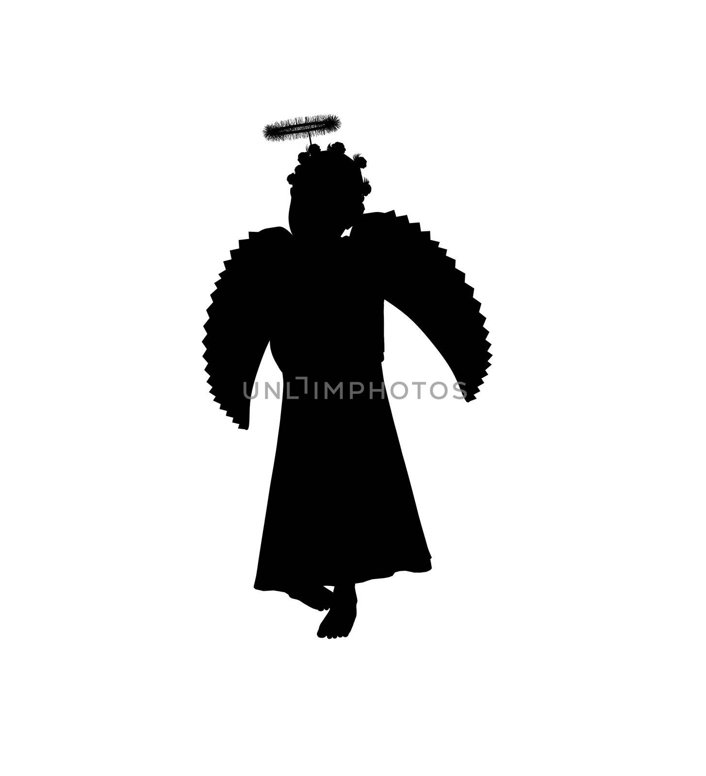 Nativity art illustration silhouette on a white background