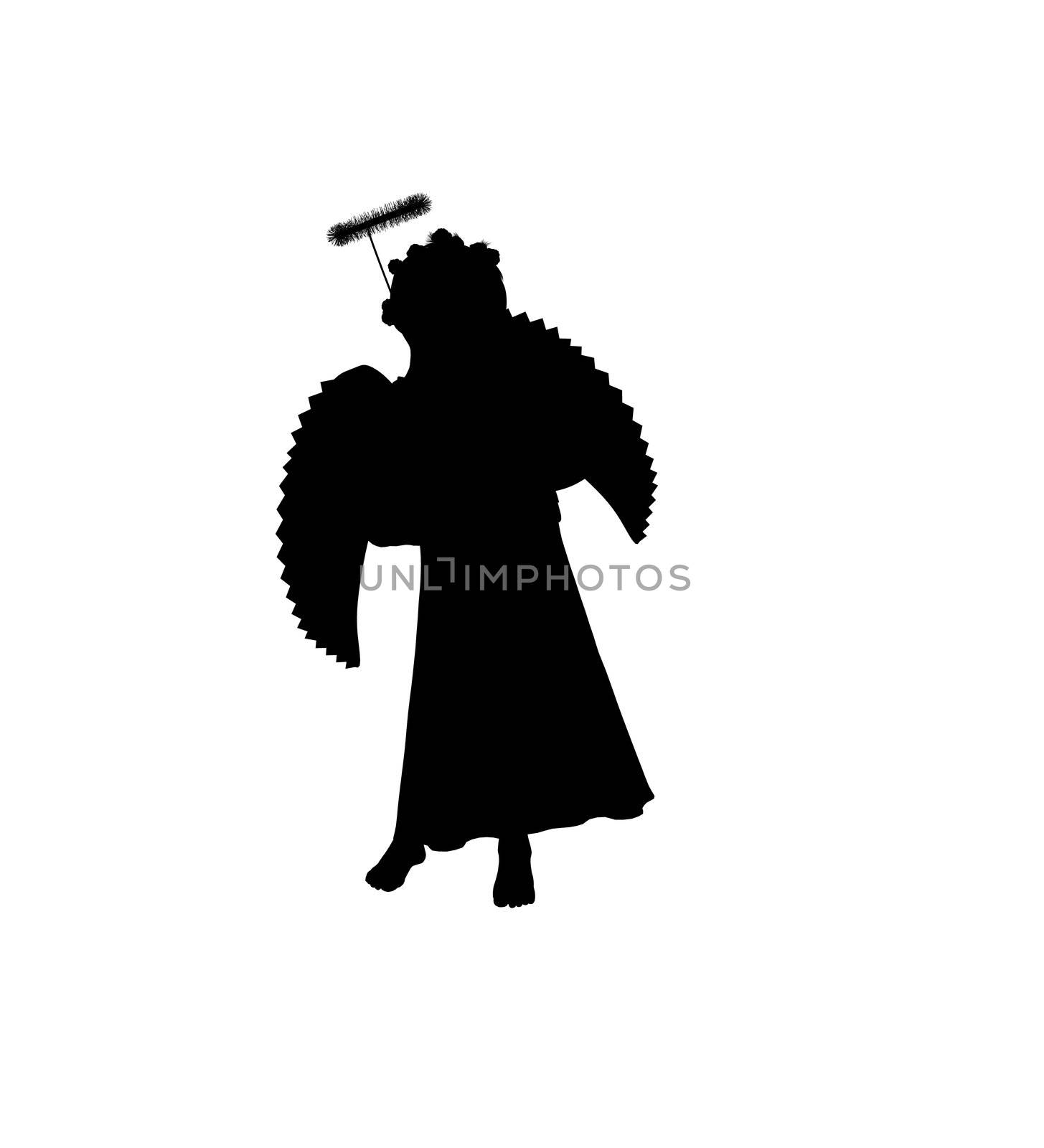 Nativity art illustration silhouette on a white background
