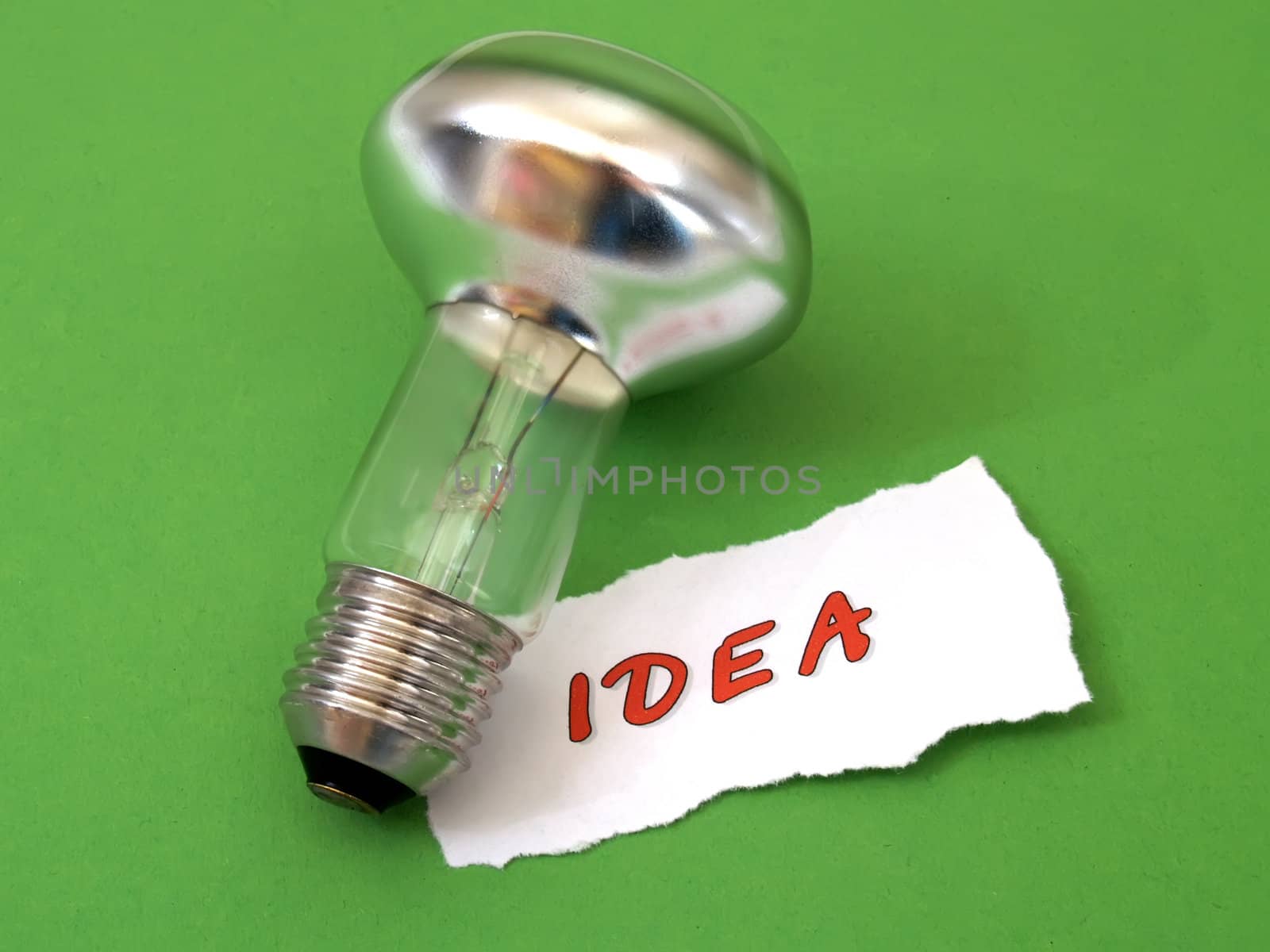 Idea, bulb on green by K_Kot