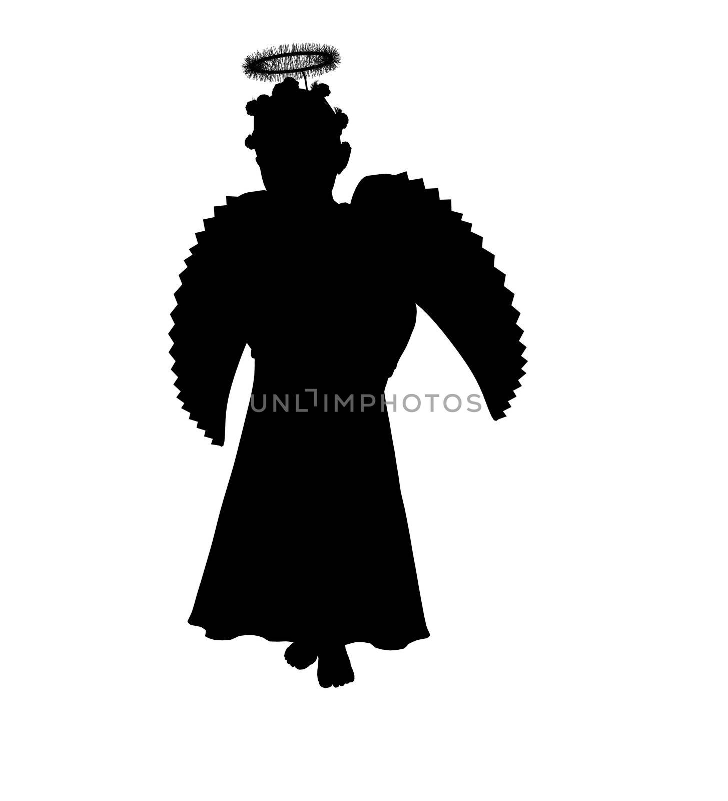 Nativity art illustration silhouette on a white background