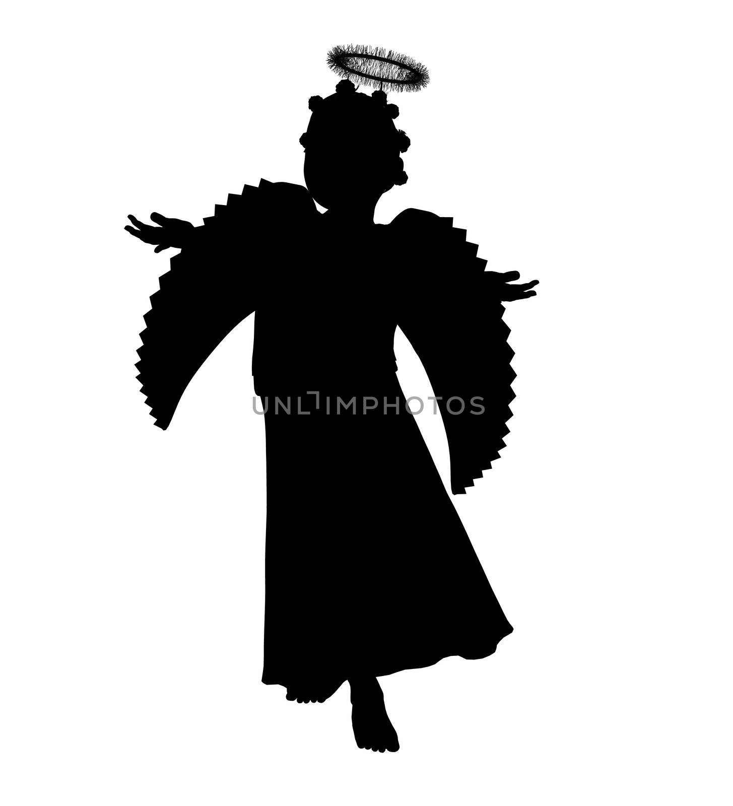 Nativity art illustration silhouette on a white background