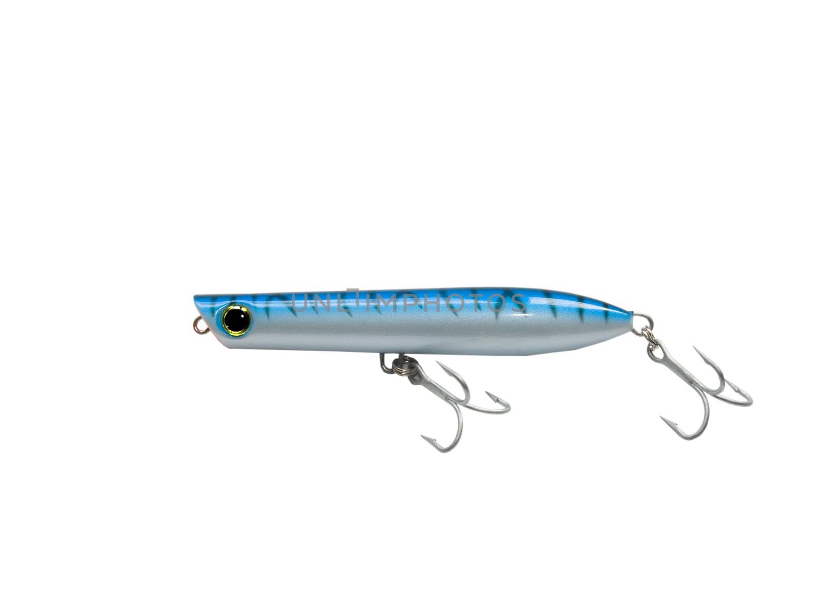 colorfull fishing lure with treble hooks