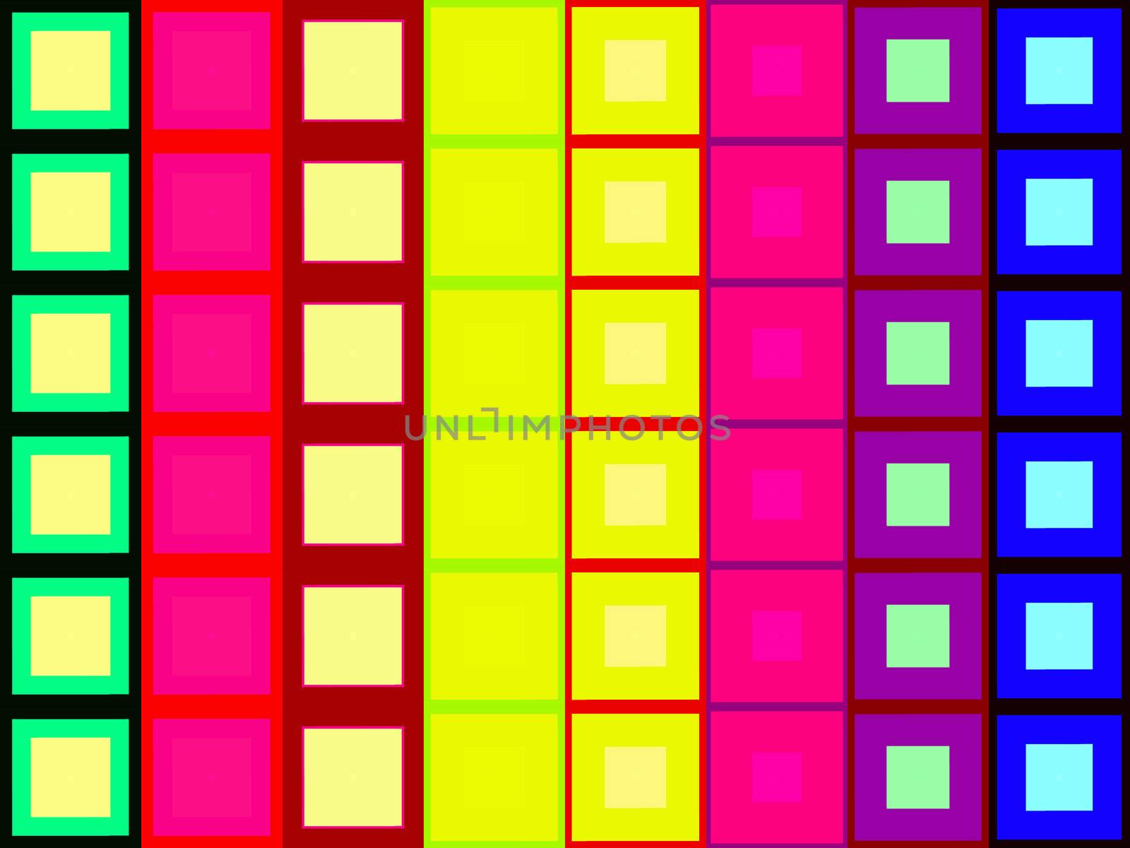 Colourful abstract vertical stripes and bars with  squares modification