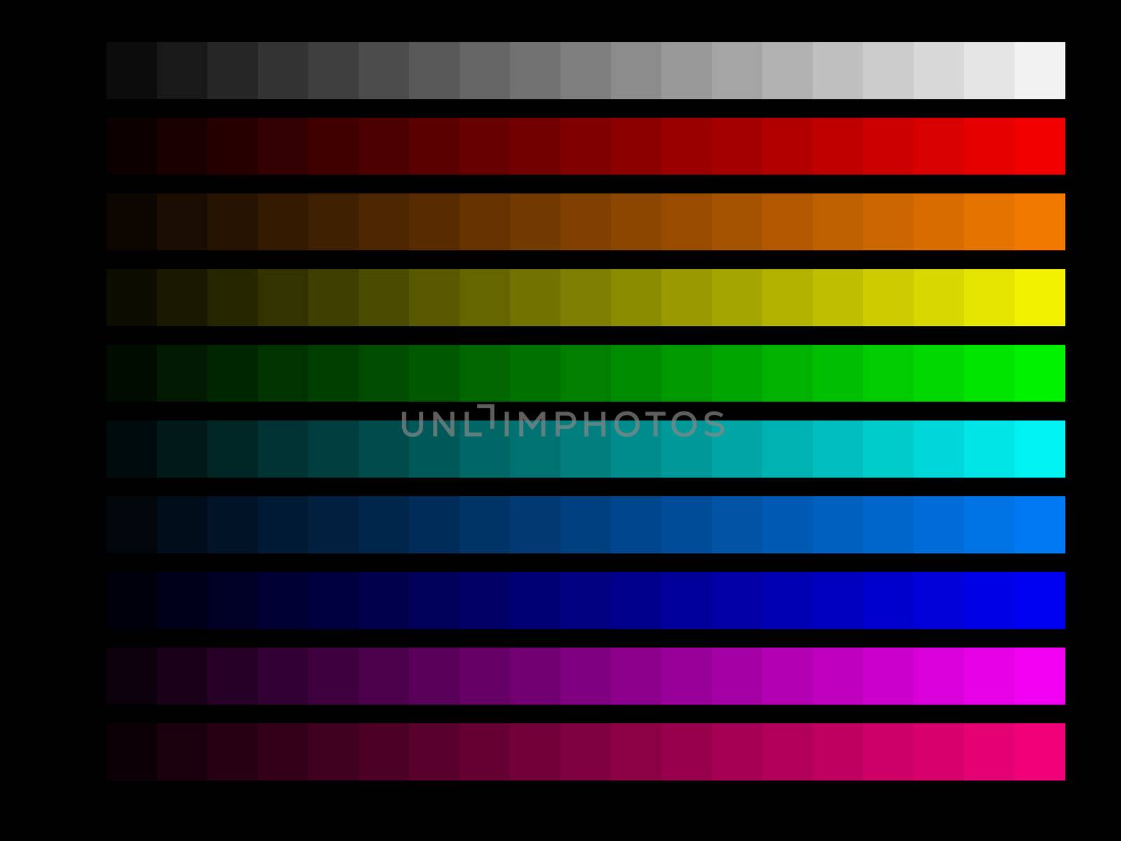 Abstract image in the style of television color test bars - FOR ILLUSTRATION ONLY