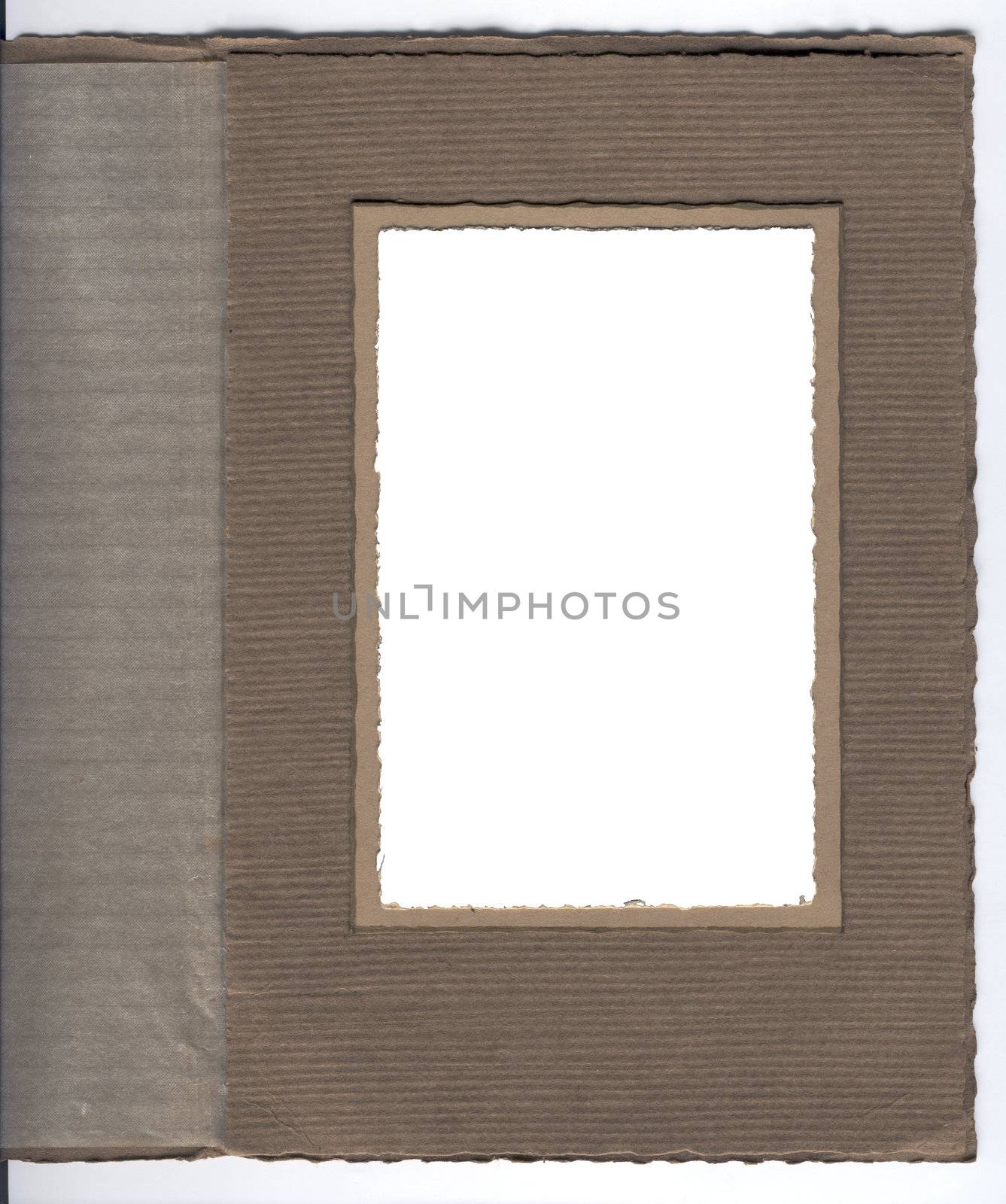 Old card board photo frame with copyspace or space for image. Ideal for scrapbooking.