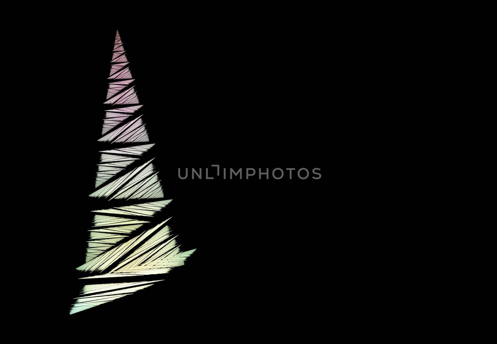 Modern abstract Christmas tree with copyspace by tommroch