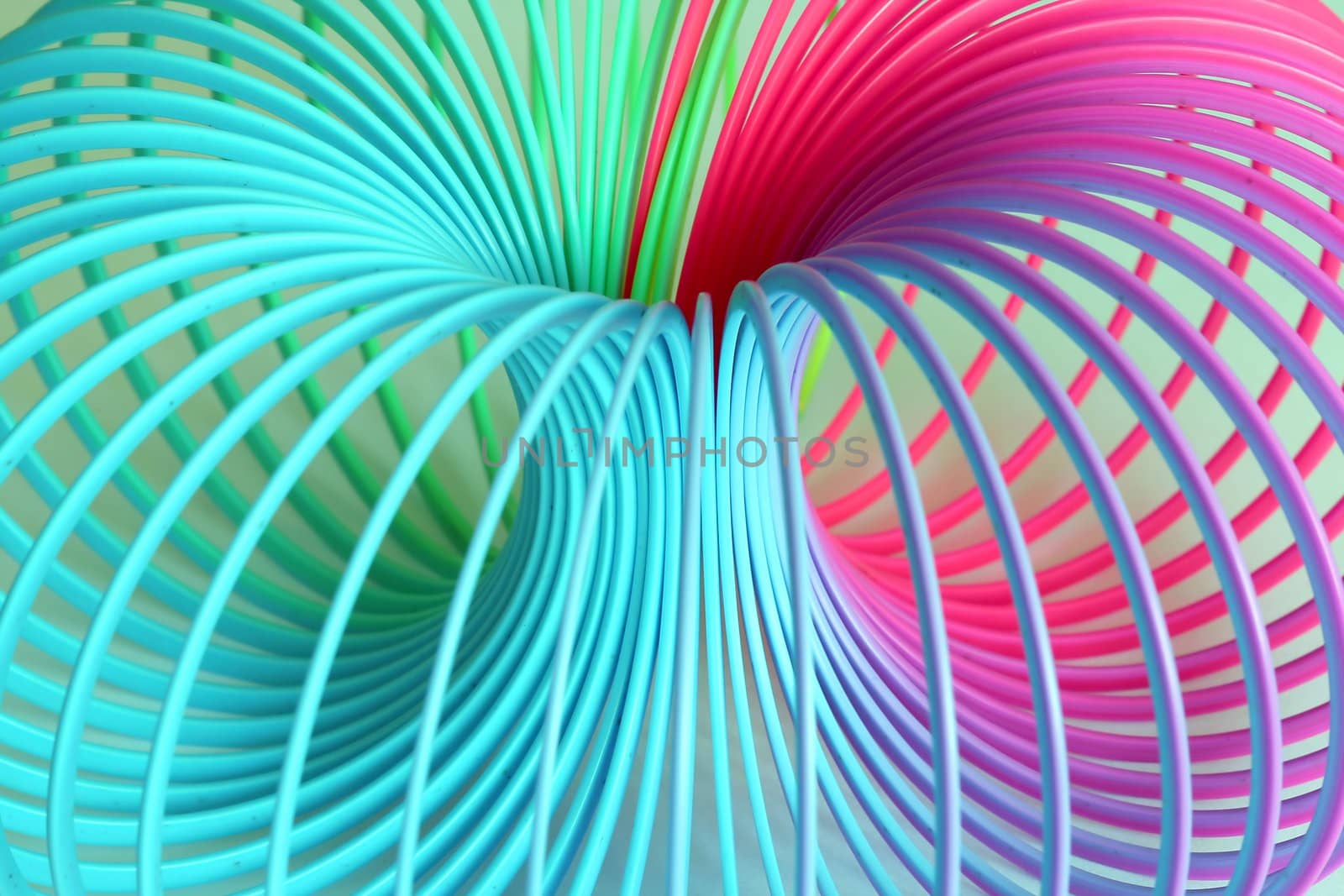 Close up of slinky toy