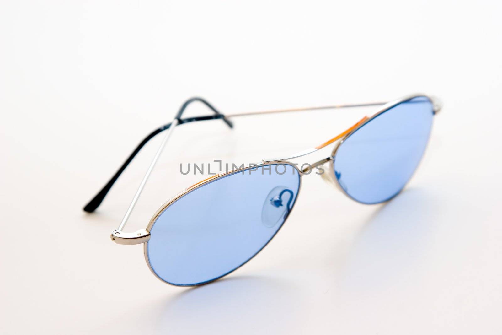 Blue Shades on White Background