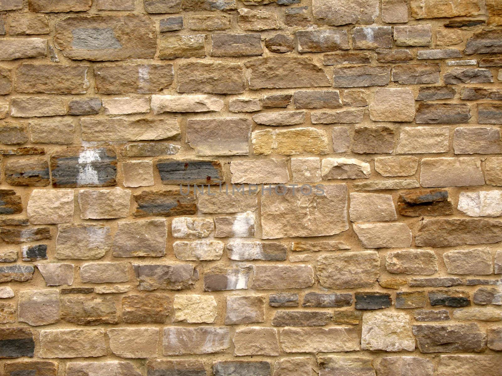 Pattern of a Purbeck stone wall