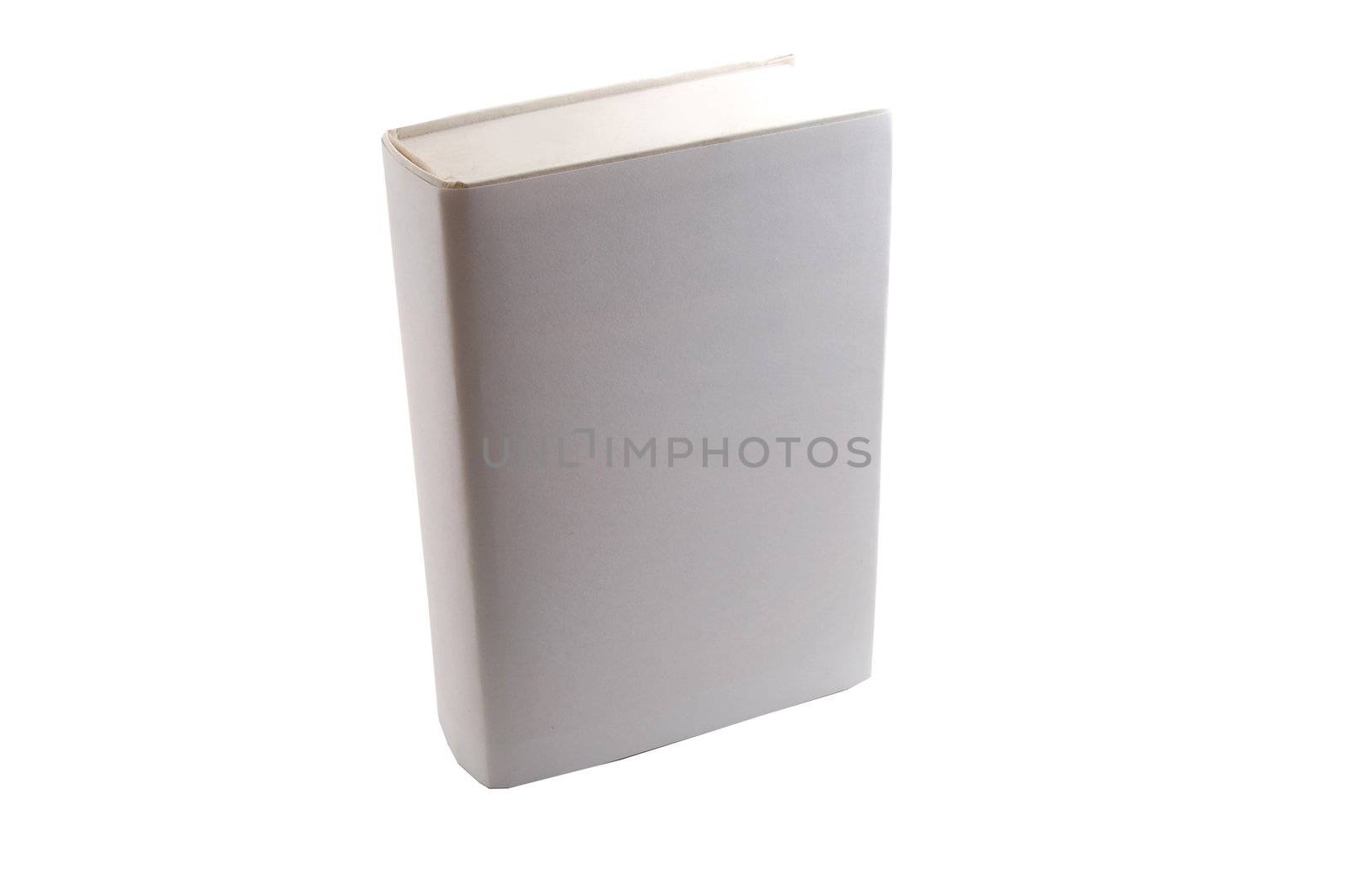 empty and blank book isolated on white background