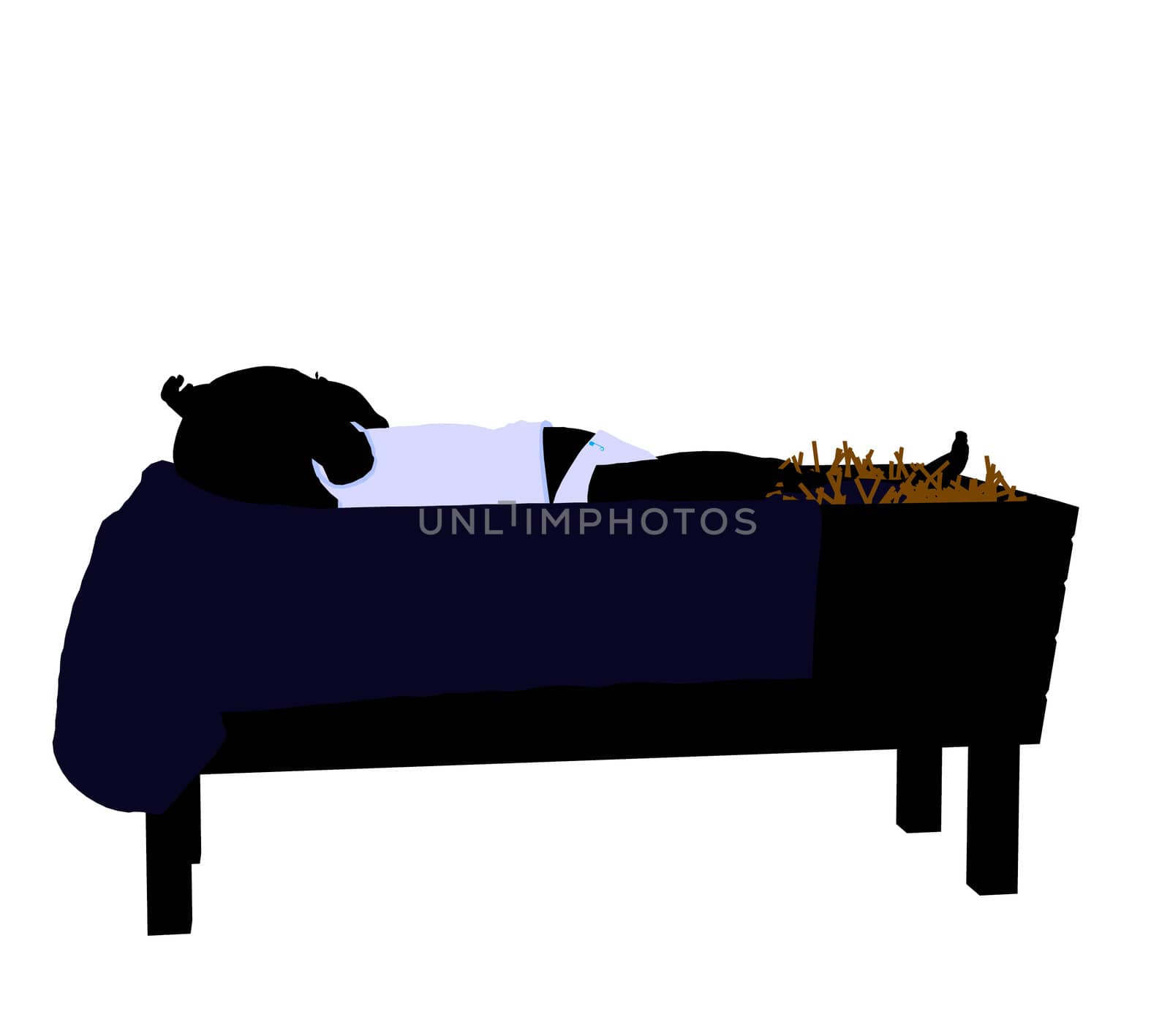 Baby Illustration Silhouette by kathygold