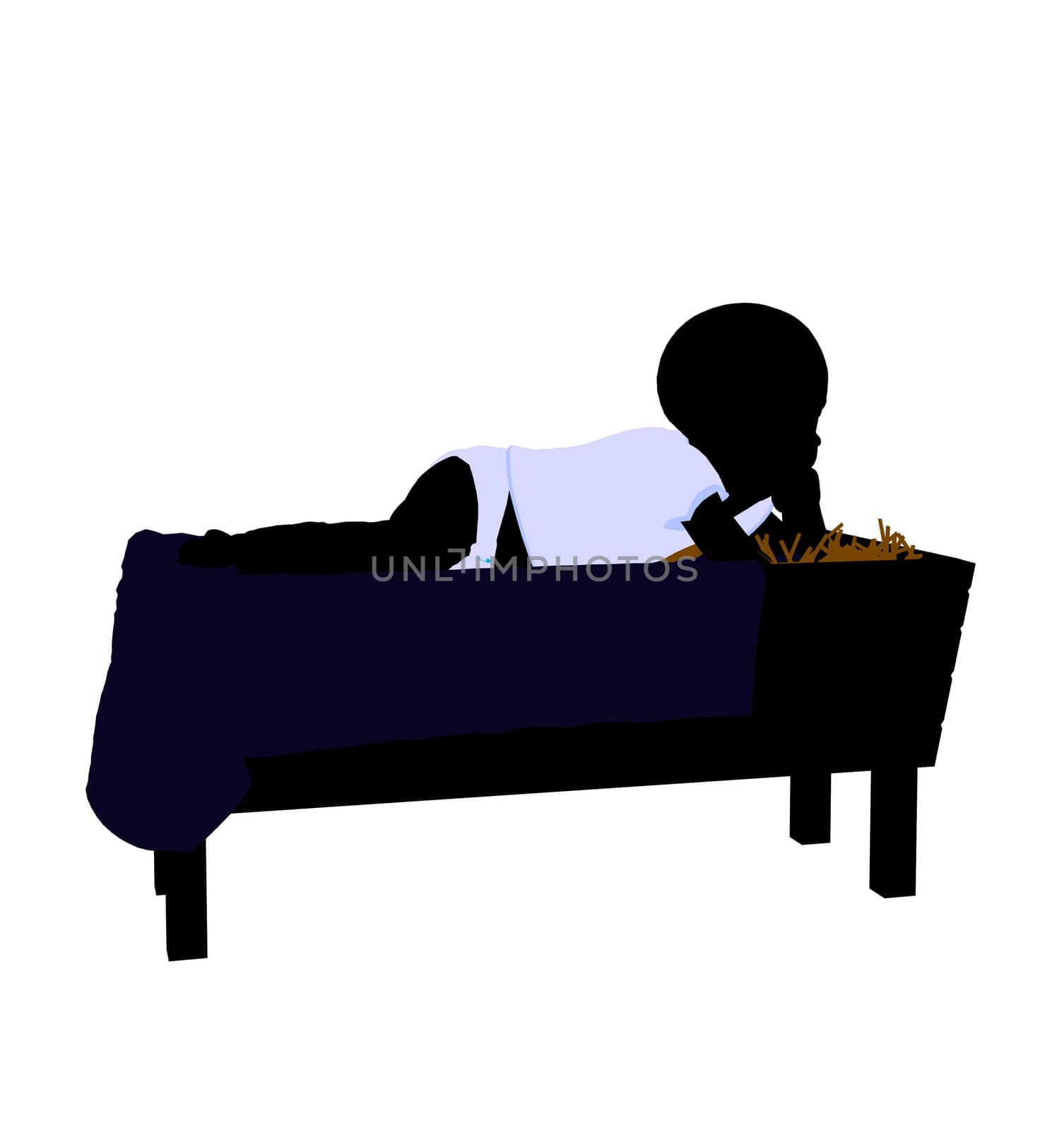 Baby art illustration silhouette on a white background