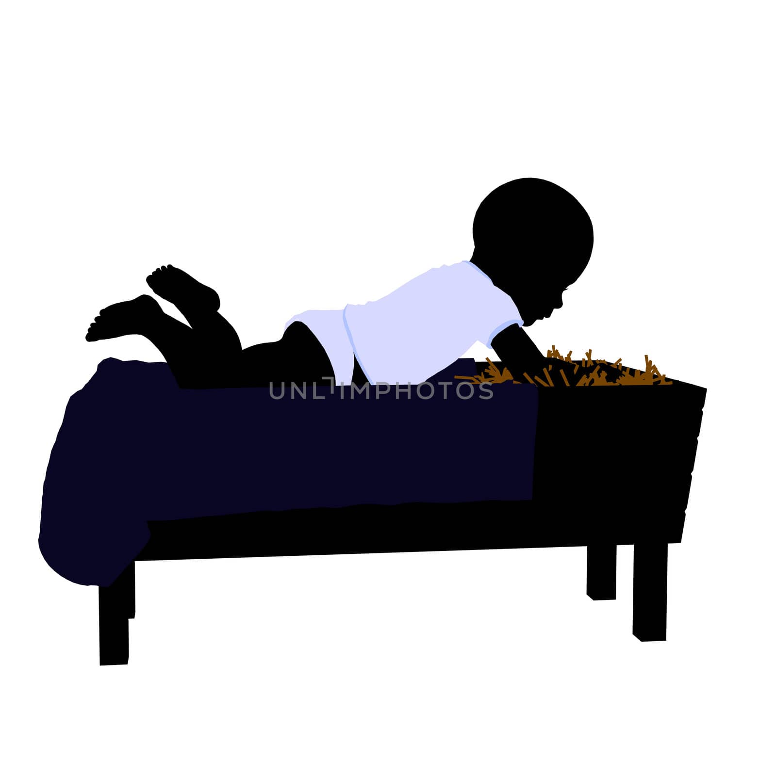 Baby art illustration silhouette on a white background