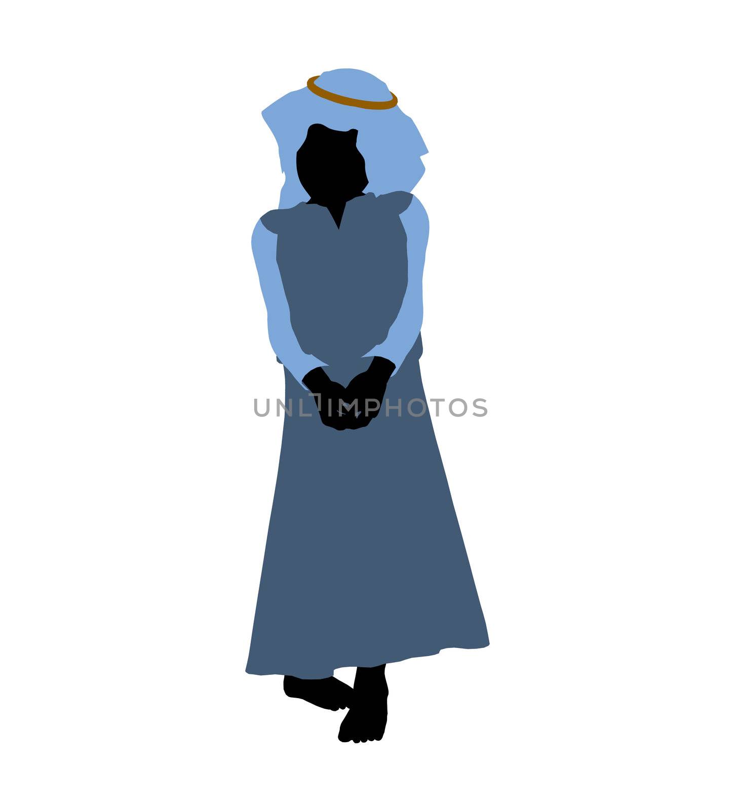 Nativity art illustration silhouette on a white background