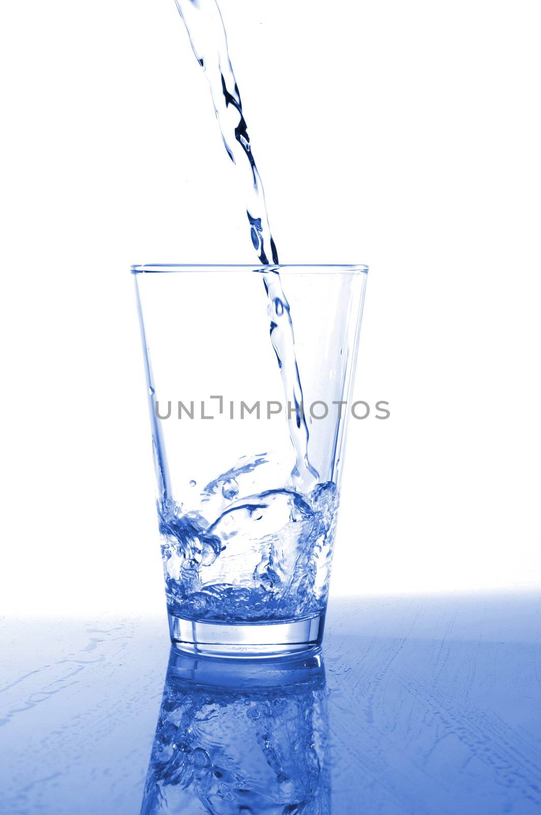 tumbler or cup of fresh ice water