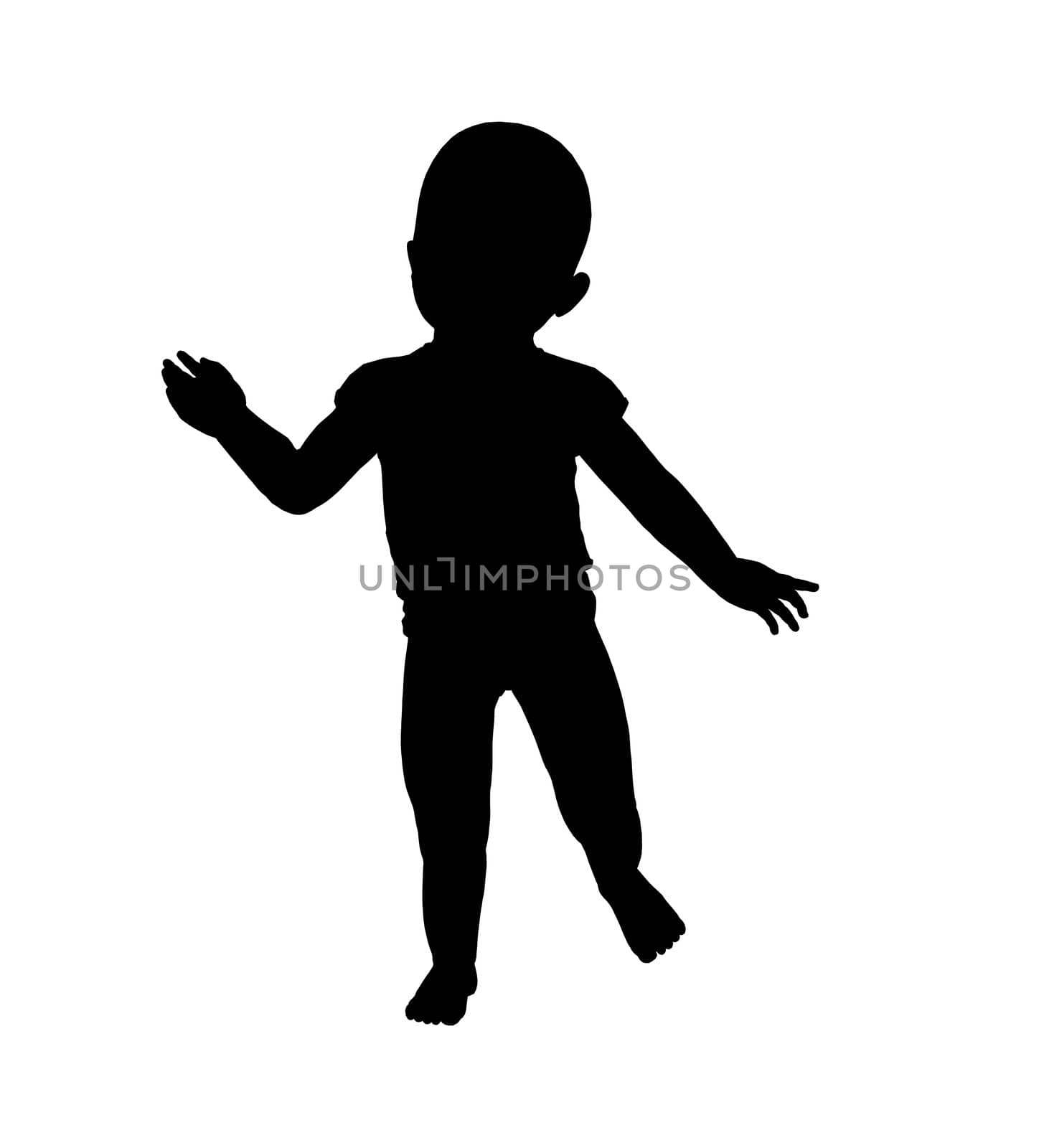 Baby art illustration silhouette on a white background