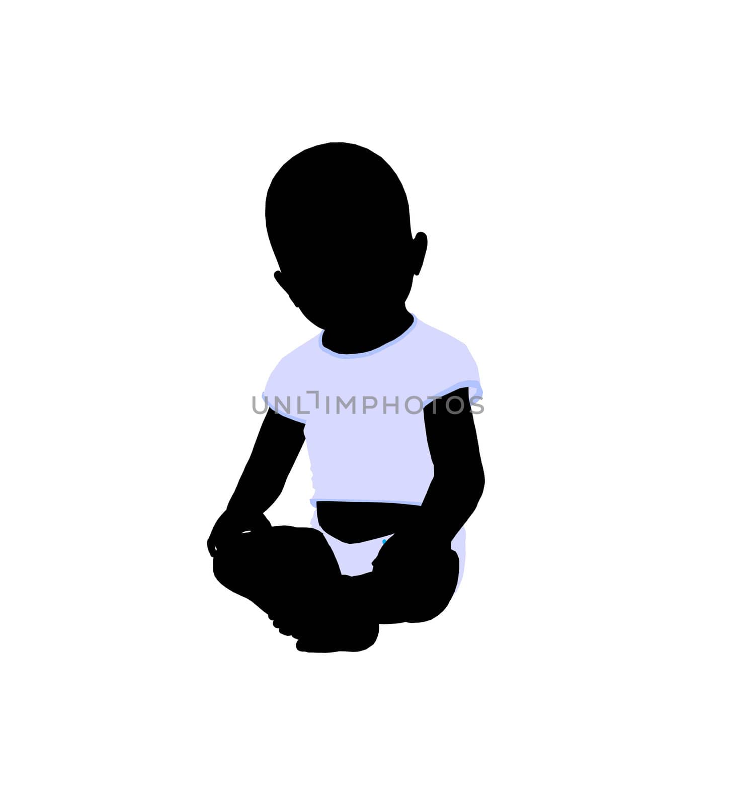 Baby art illustration silhouette on a white background