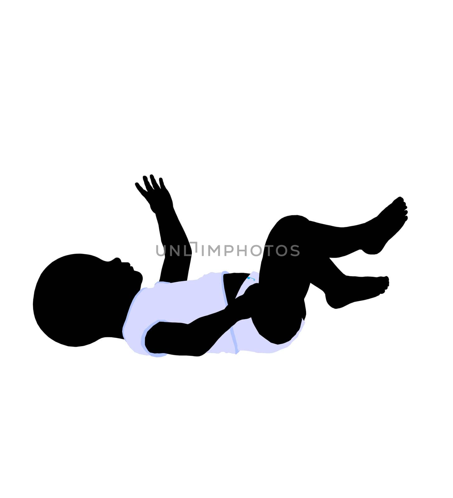 Baby art illustration silhouette on a white background