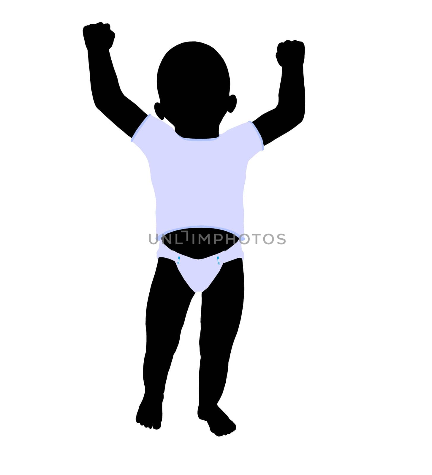 Baby art illustration silhouette on a white background