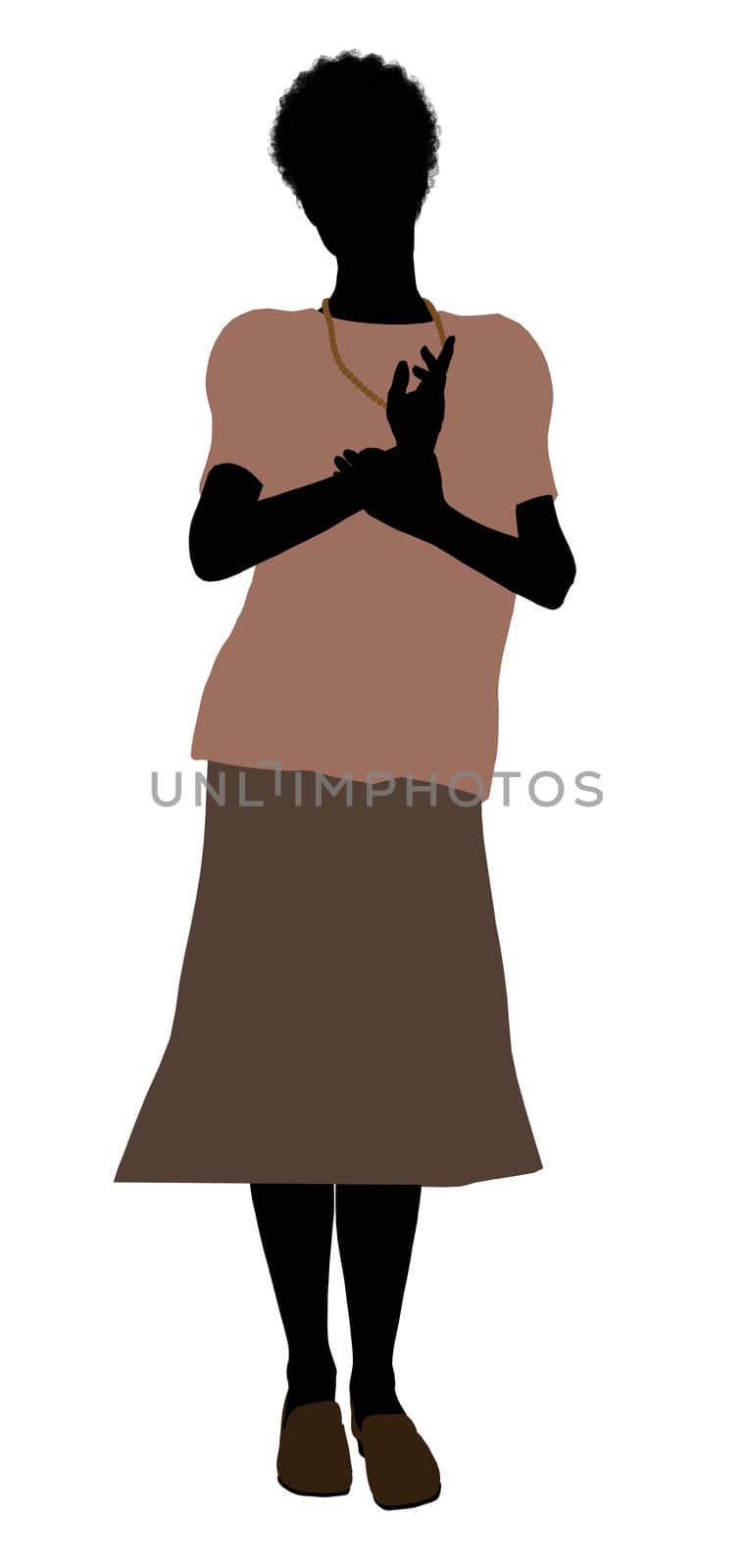 Grandmother silhouette illustration on a white background