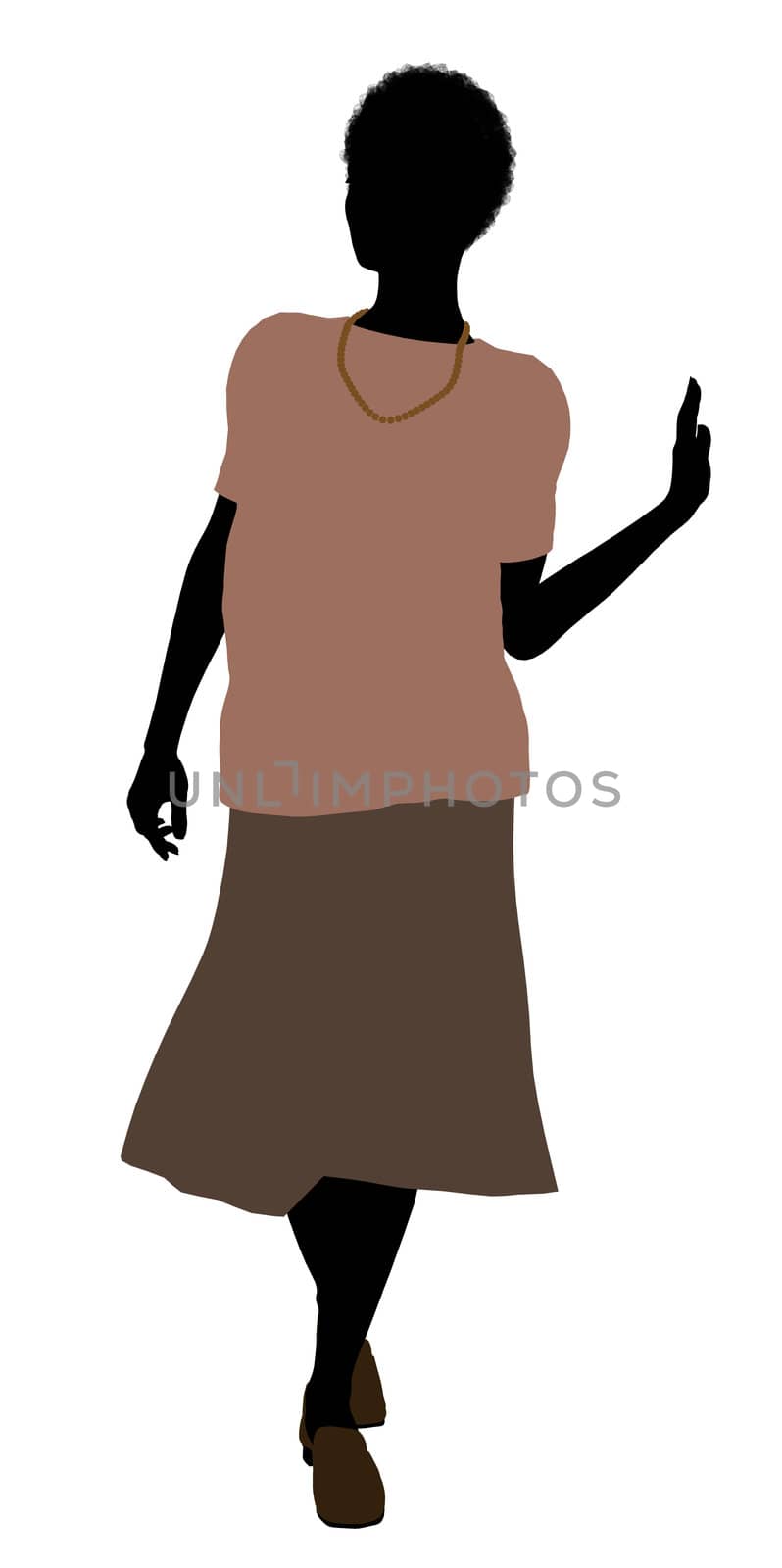 Grandmother silhouette illustration on a white background