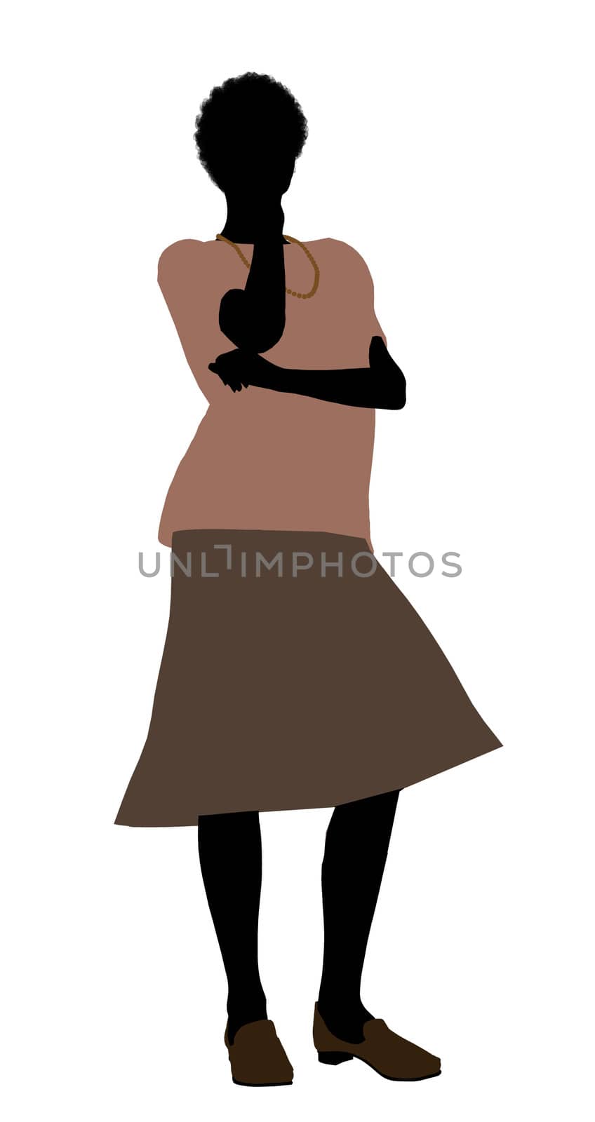 Grandmother silhouette illustration on a white background