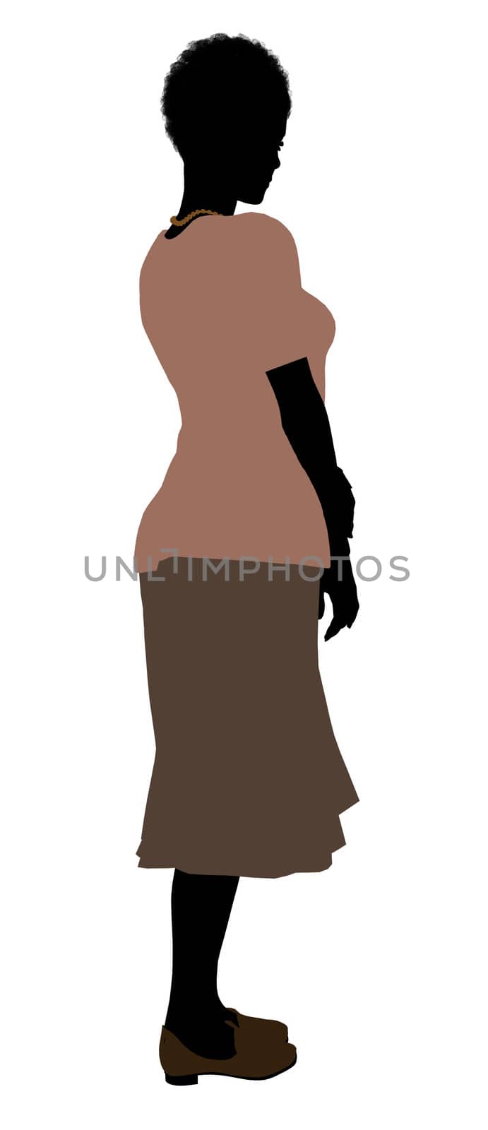 Grandmother silhouette illustration on a white background