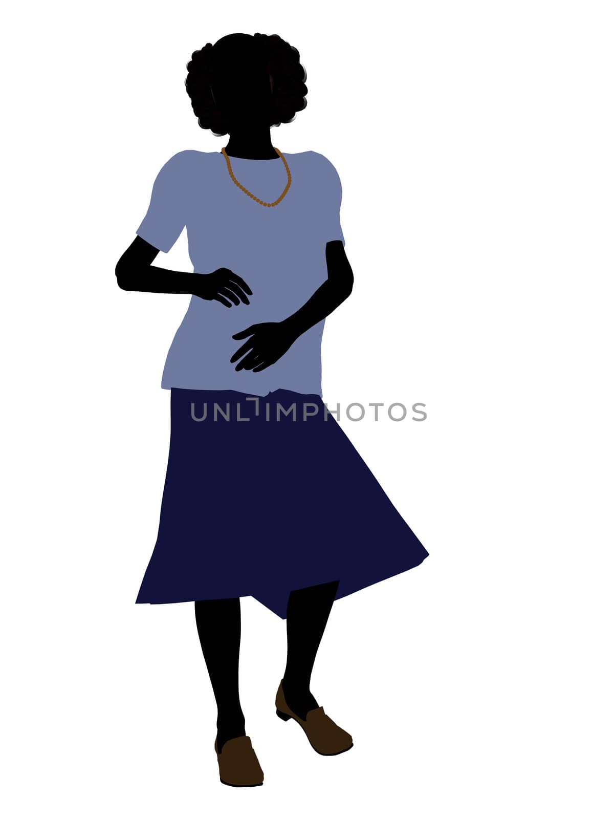 Grandmother silhouette illustration on a white background